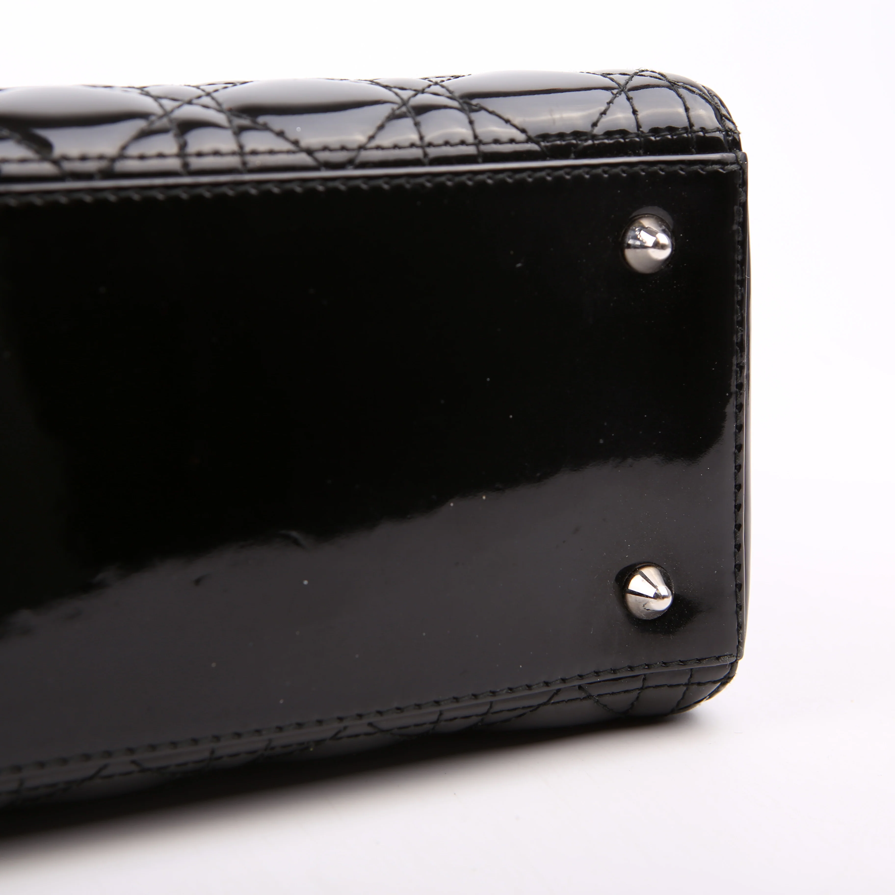 Lady Dior Medium Patent Black - Image 9