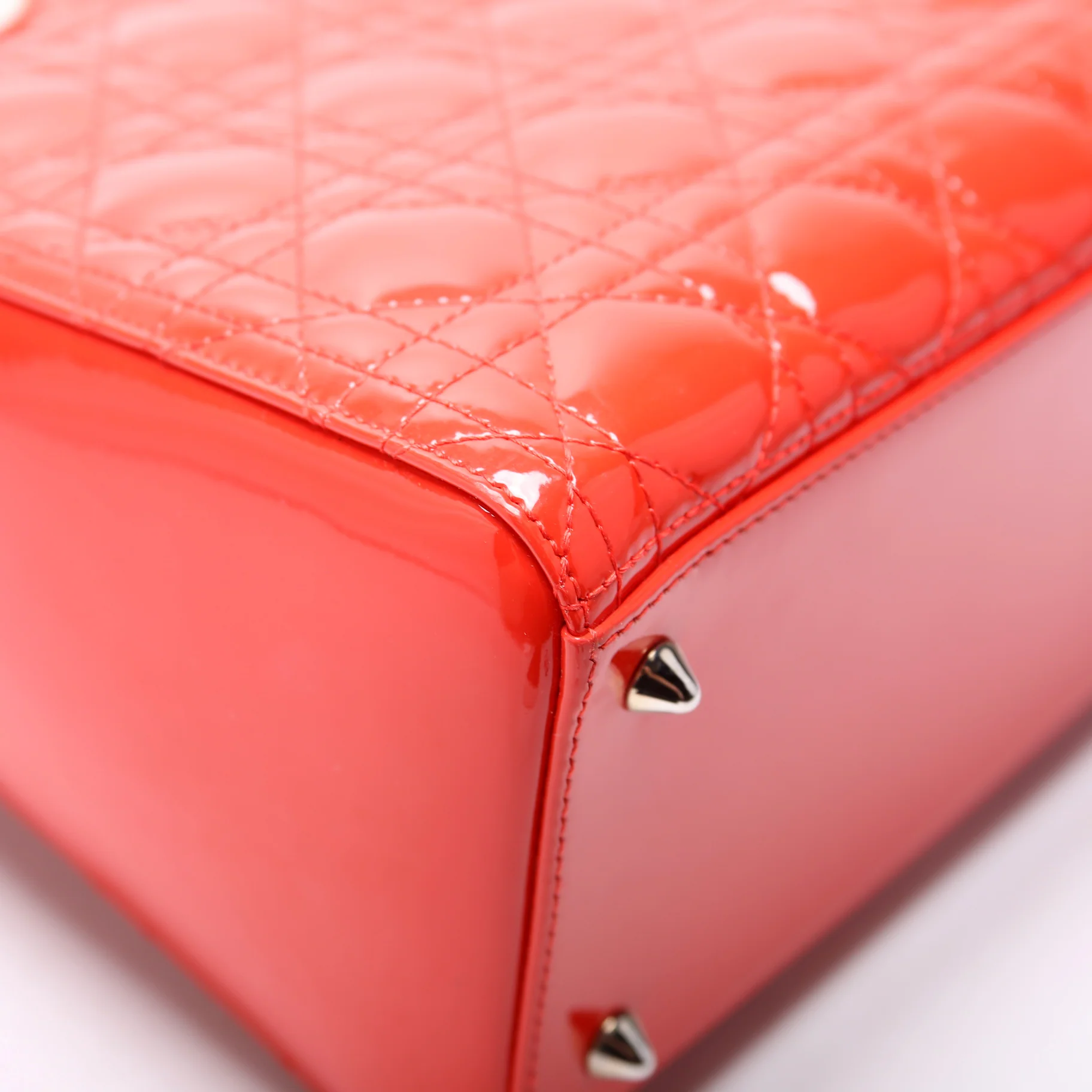Lady Dior Medium Patent Orange - Image 5