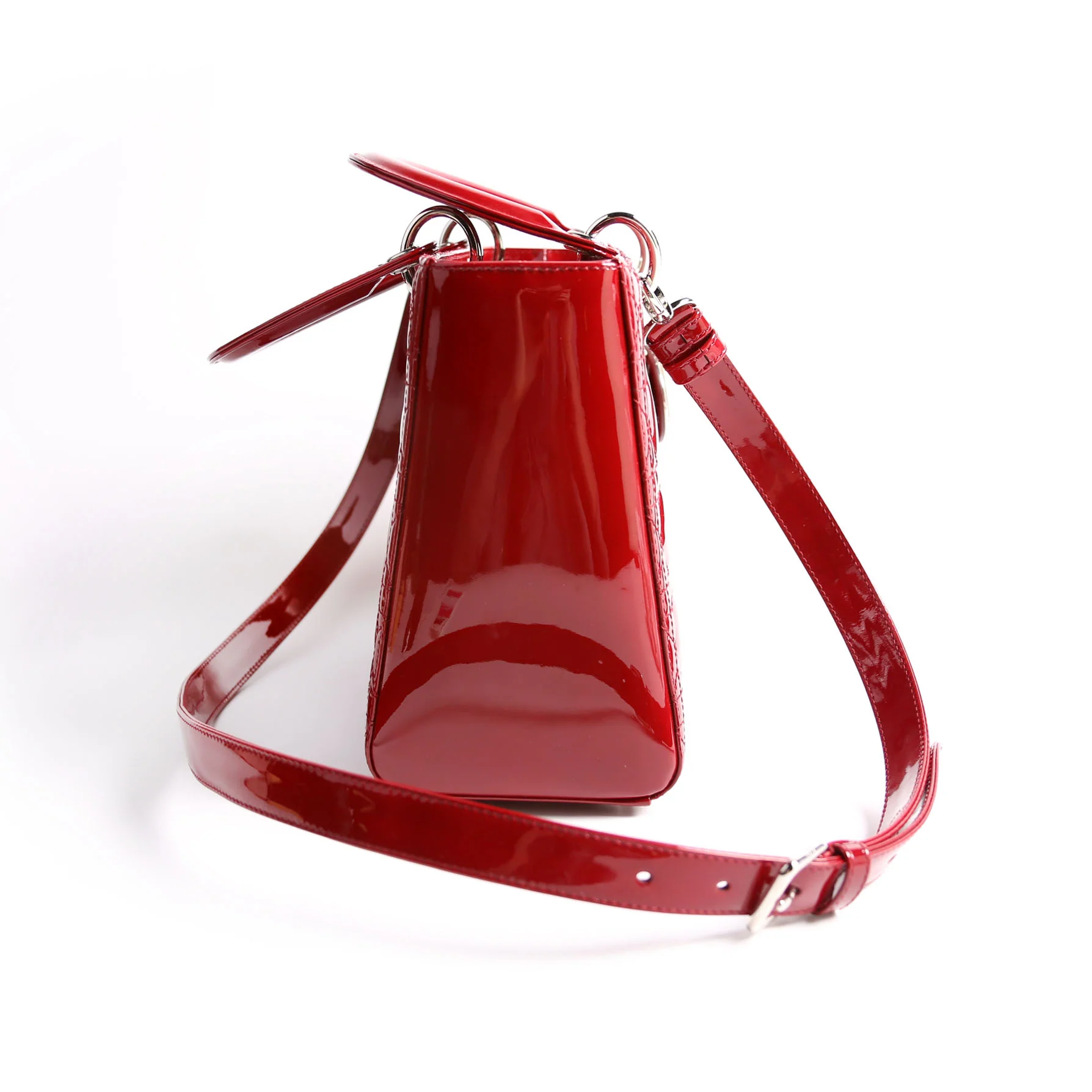 Lady Dior Medium Patent Red - Image 3