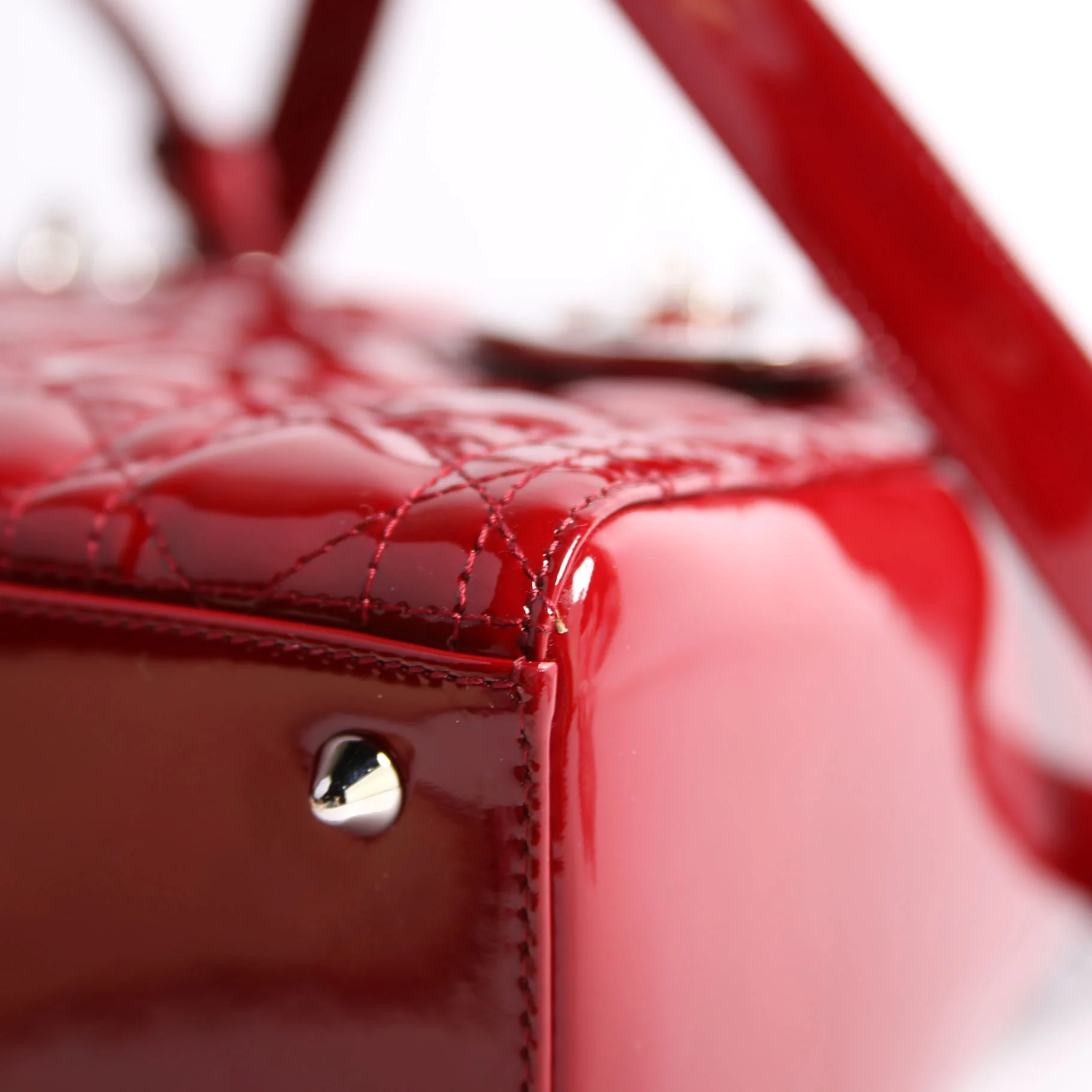 Lady Dior Medium Patent Red - Image 8