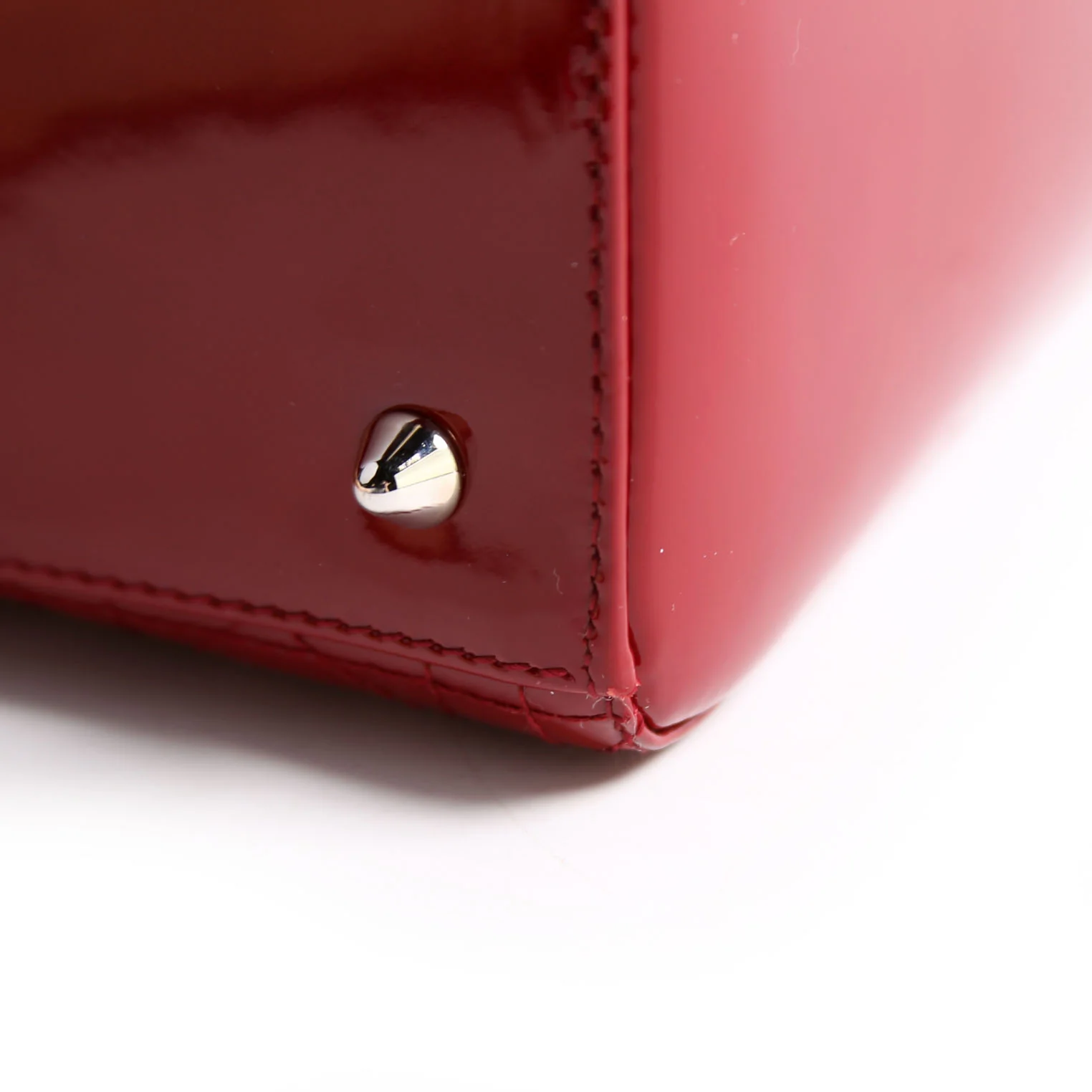 Lady Dior Medium Patent Red - Image 9
