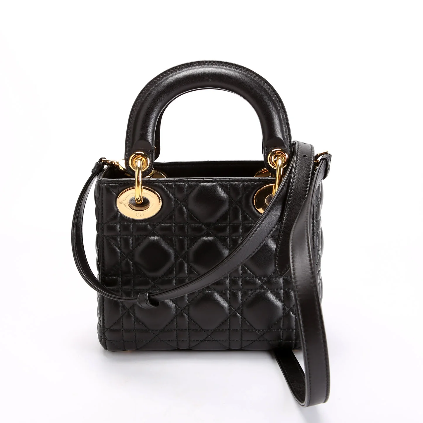 Lady Dior Mini Lambskin Black - Image 3