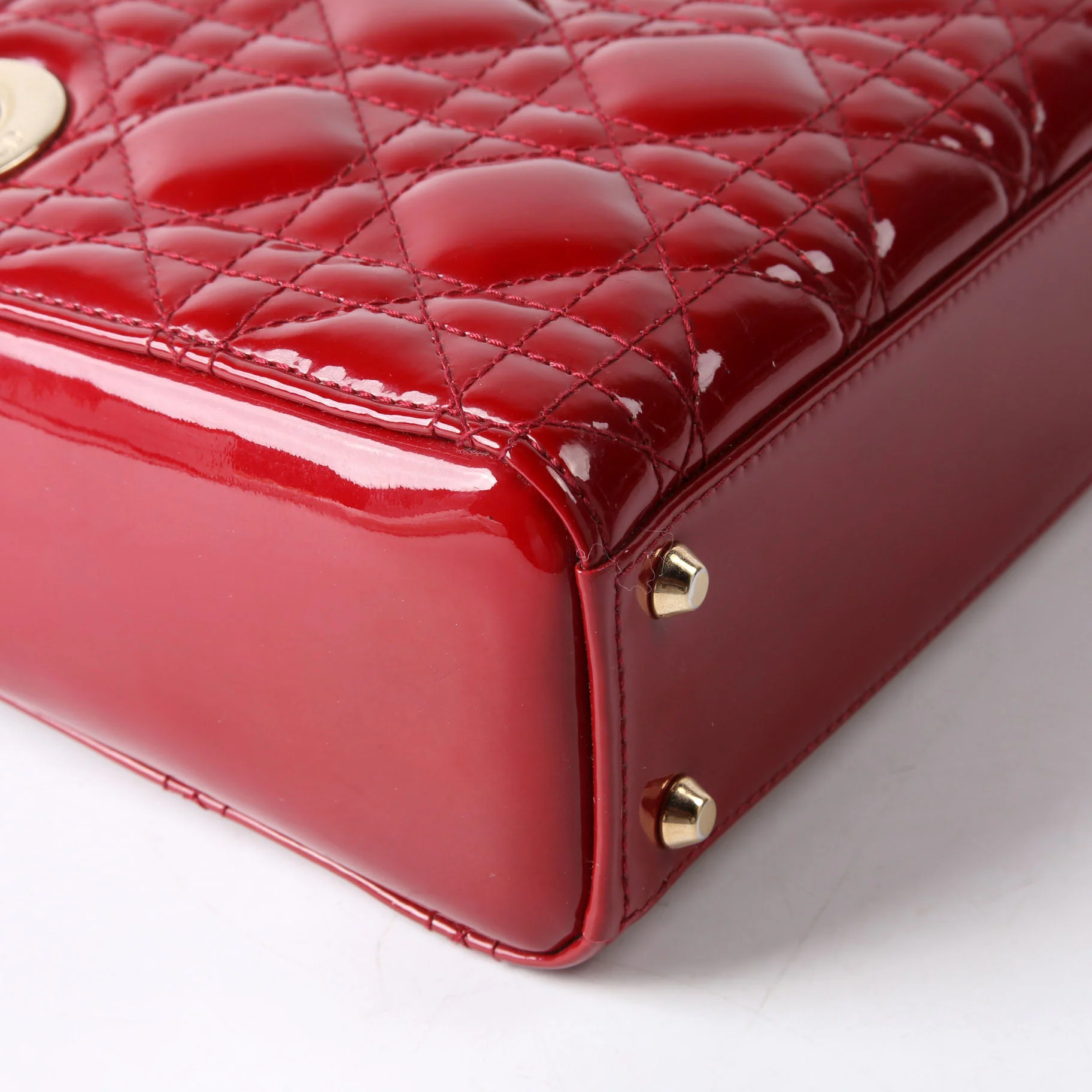 Lady Dior Mini Patent Red - Image 4