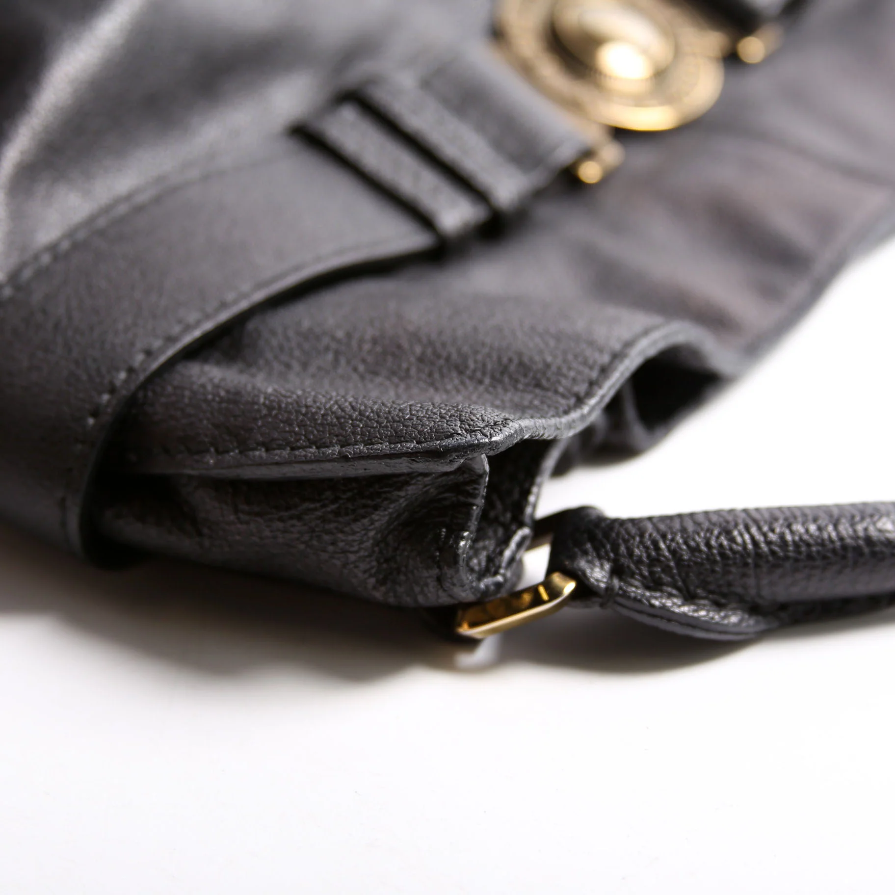 Lambert Leather Belted Hobo Black - Image 8