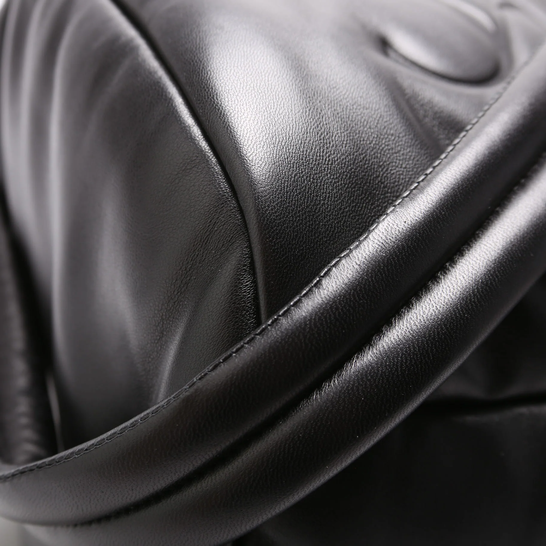 Lambskin Debossed Logo Duffle Bag Large 797640 Black - Image 6