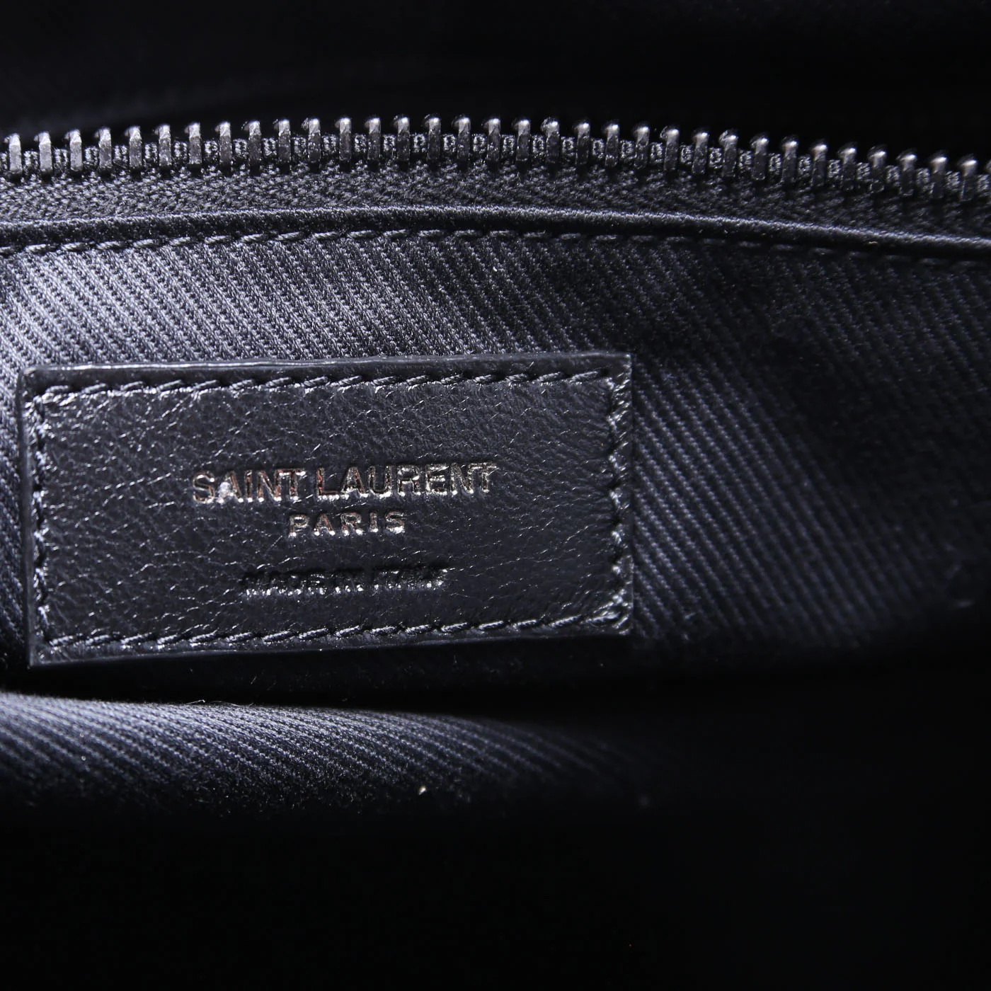 Lambskin Debossed Logo Duffle Bag Large 797640 Black - Image 9