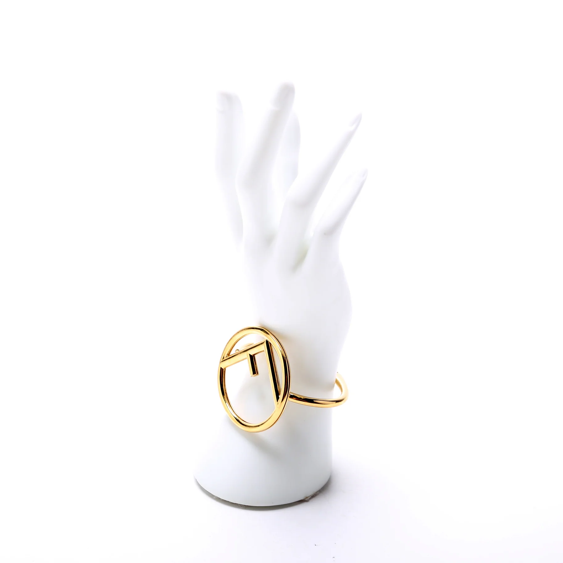 Large F Is Fendi Hinge Bracelet - Image 5