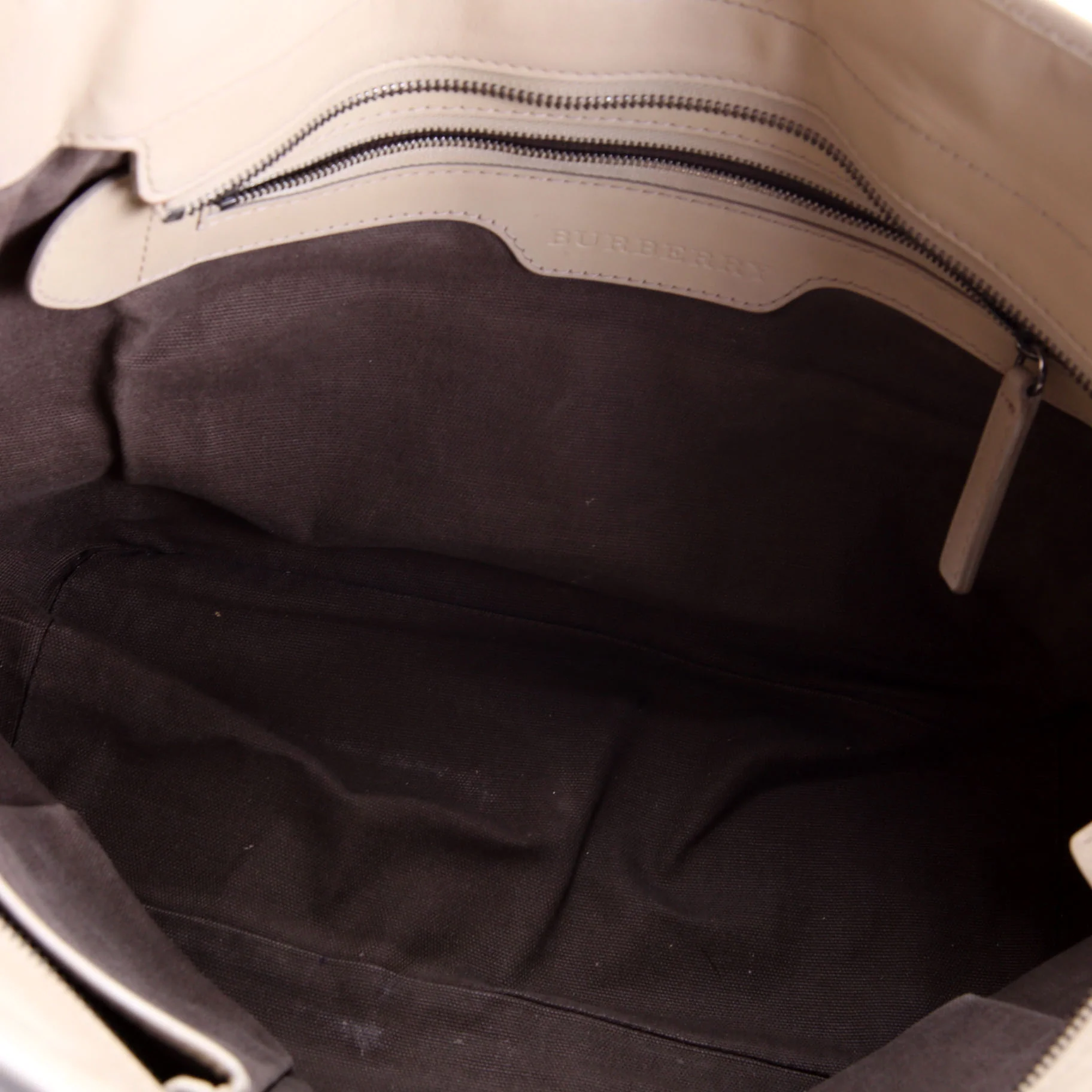Large Smoked Check Tote Beige - Image 8