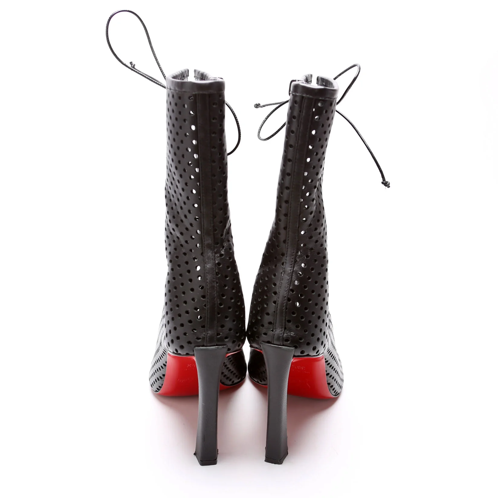 Lasercut Lace Up Boots Size 38.5 - Image 4