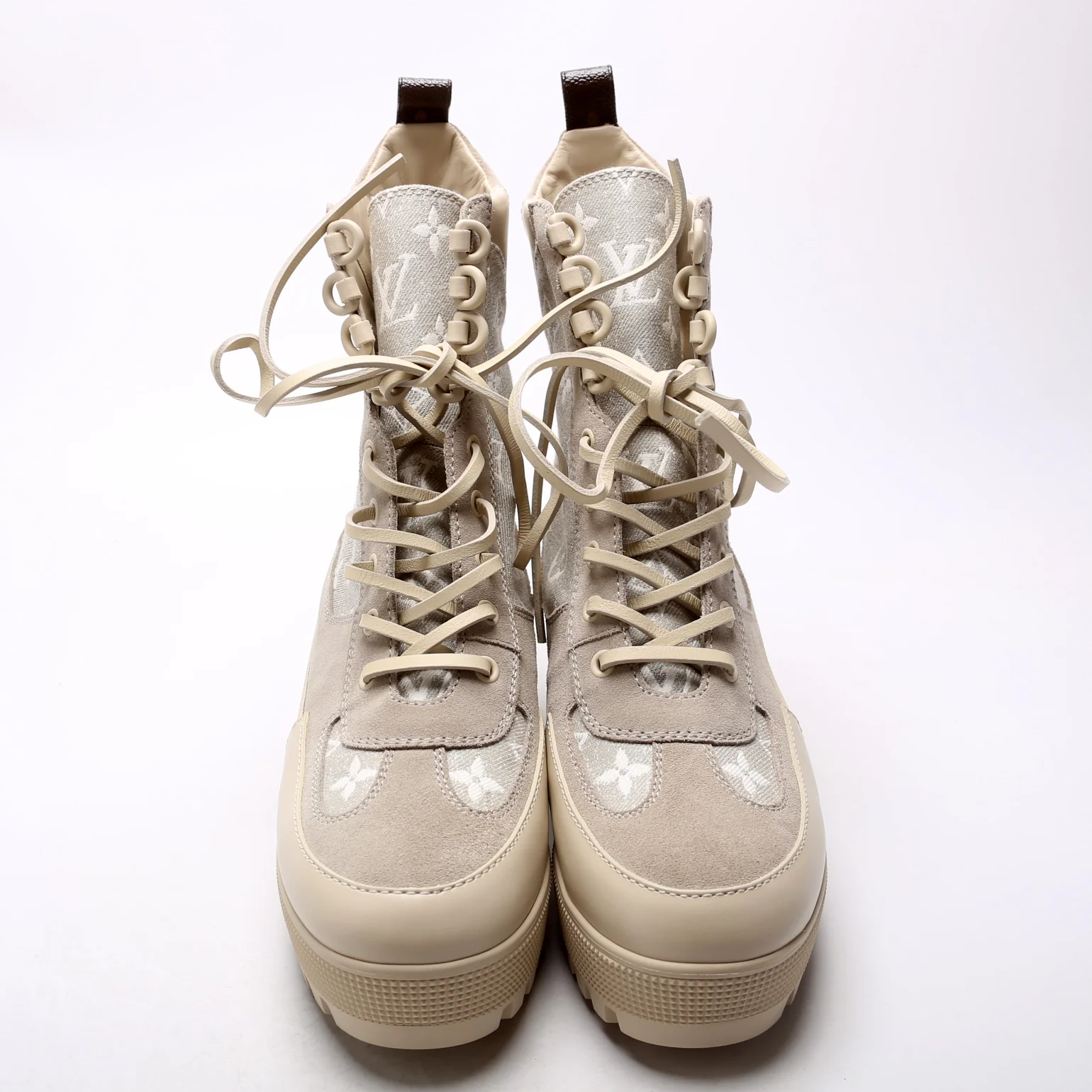 Laureate Desert Combat Boots Size 40 Cream - Image 2