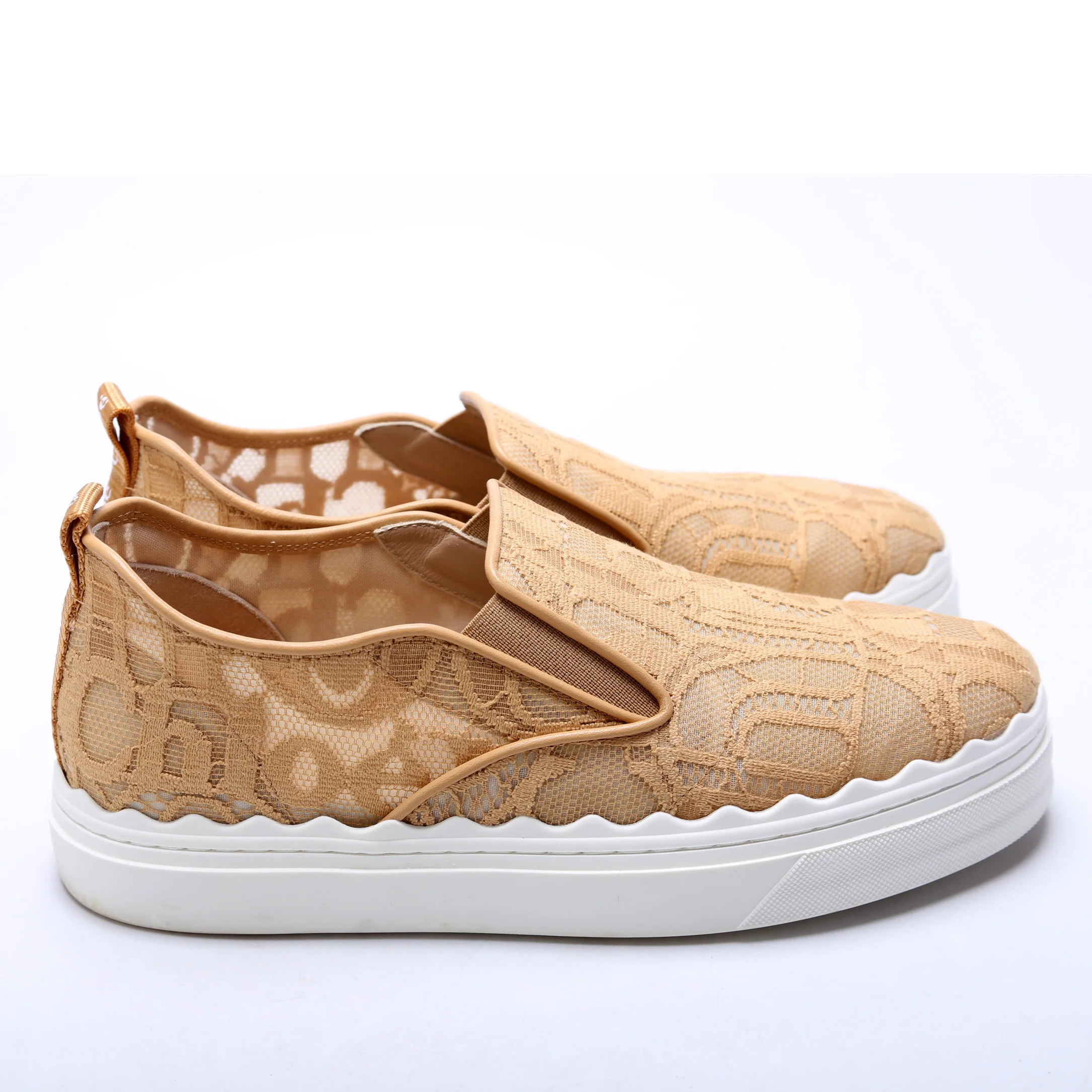 Lauren Lace Slip On Sneakers Size 38 - Image 3