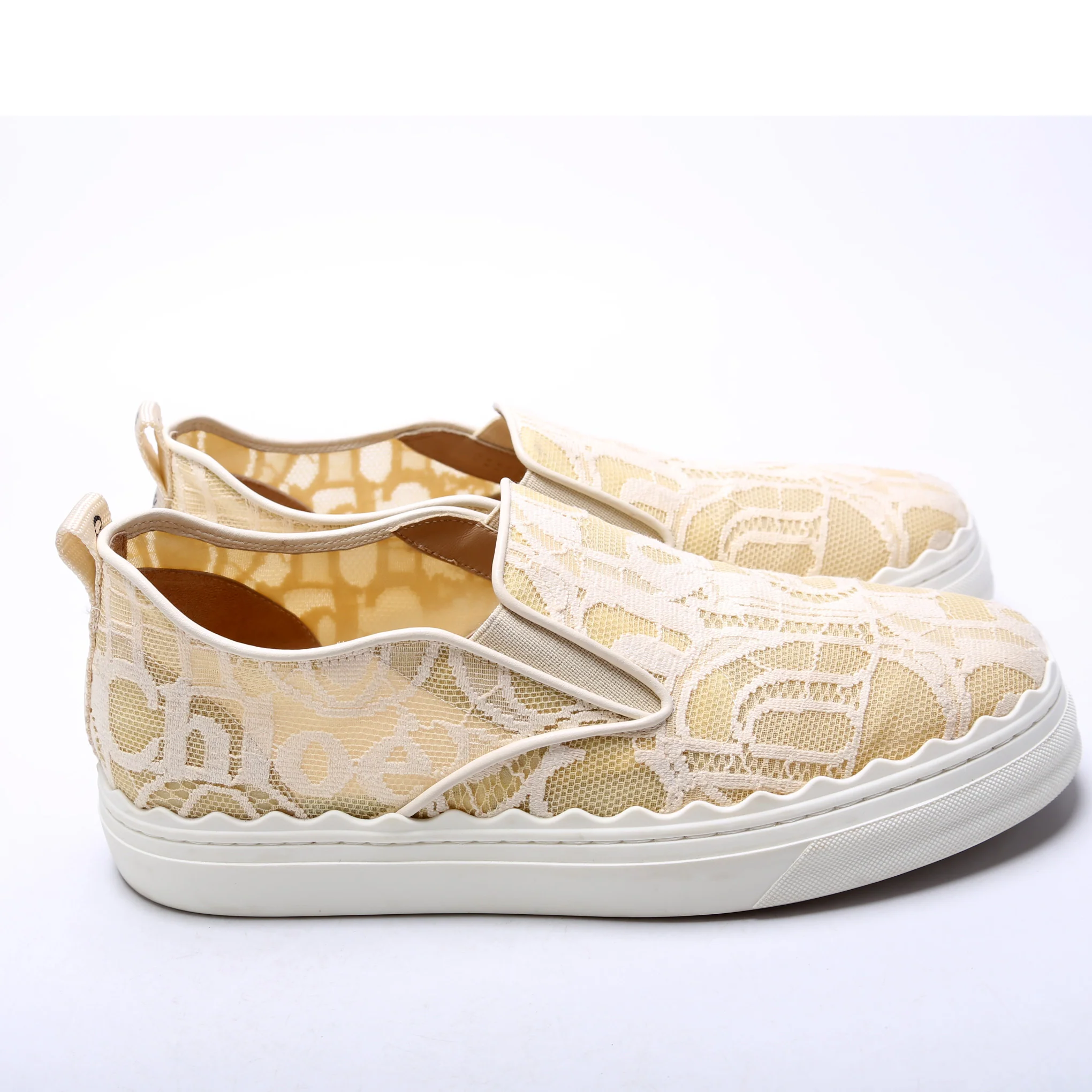 Lauren Lace Slip On Sneakers Size 40 - Image 3