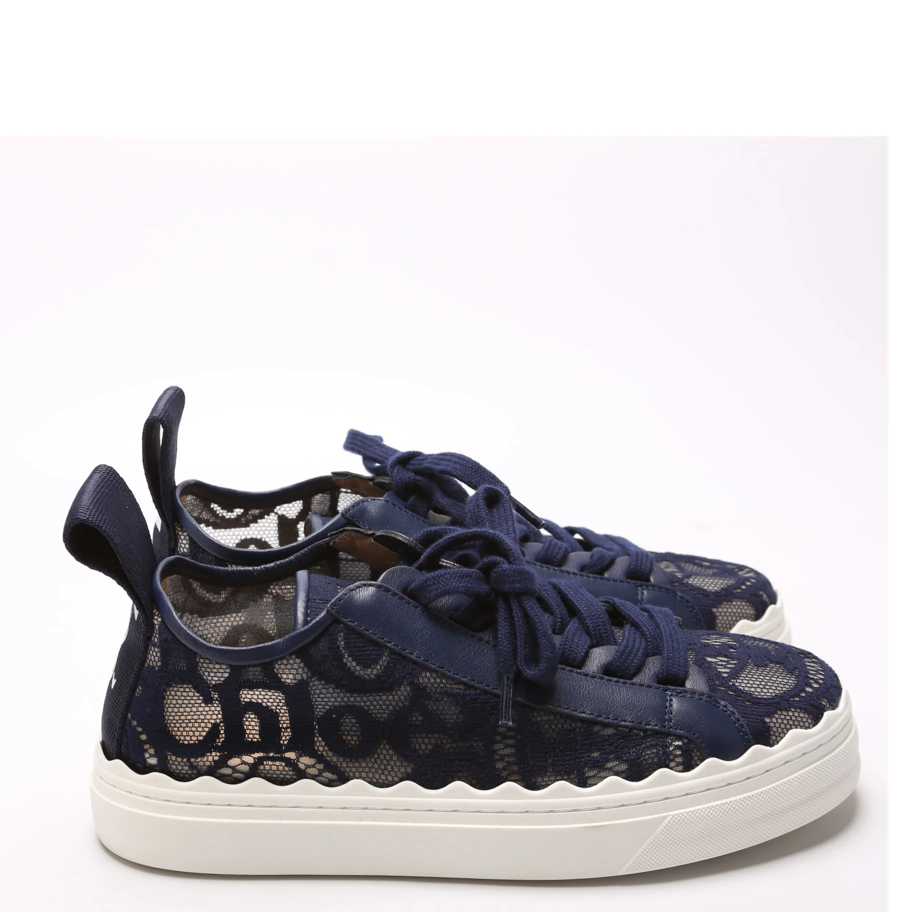 Lauren Lace Sneakers Size 38 Navy - Image 3