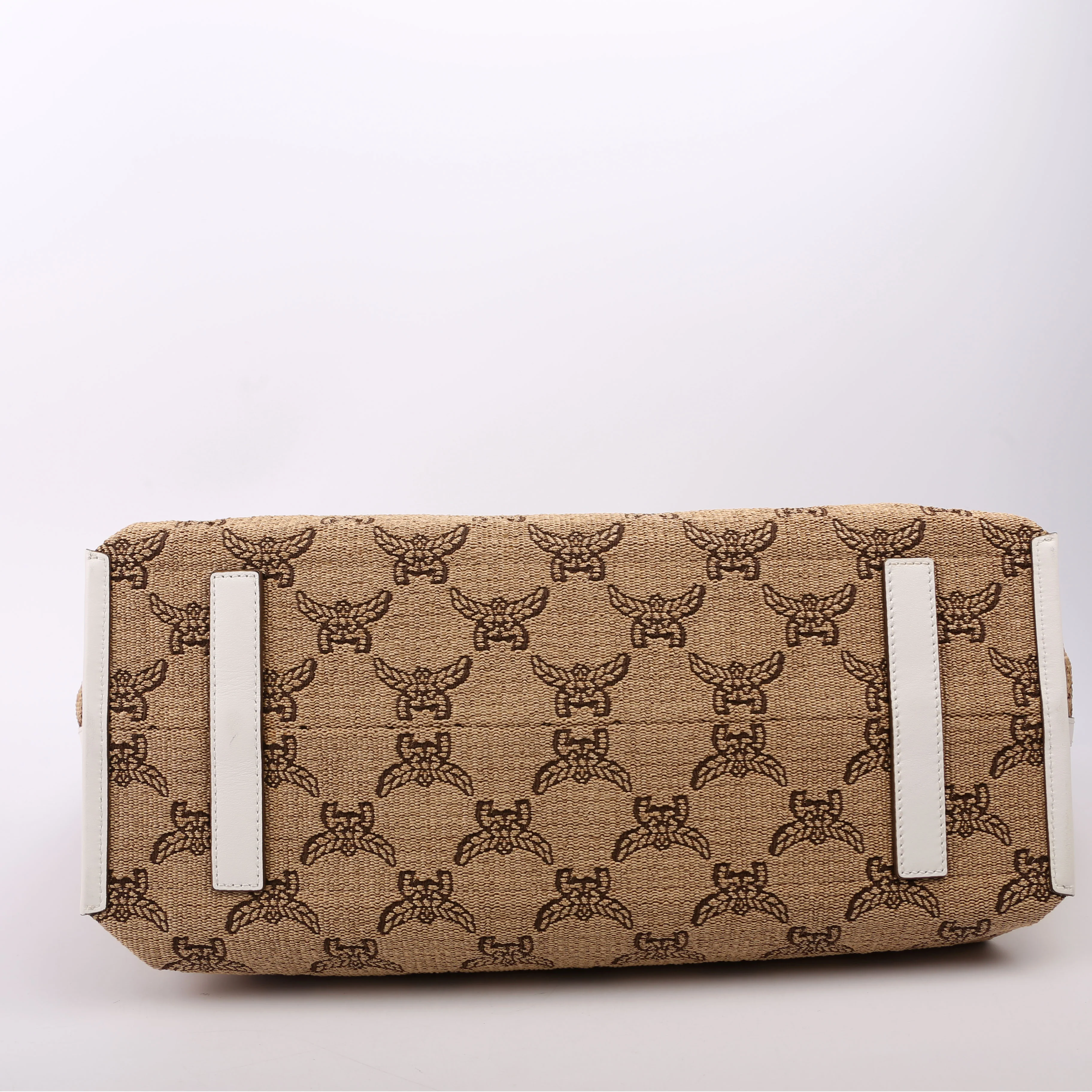 Lauretos Himmel Raffia Shopper Tan/White - Image 4