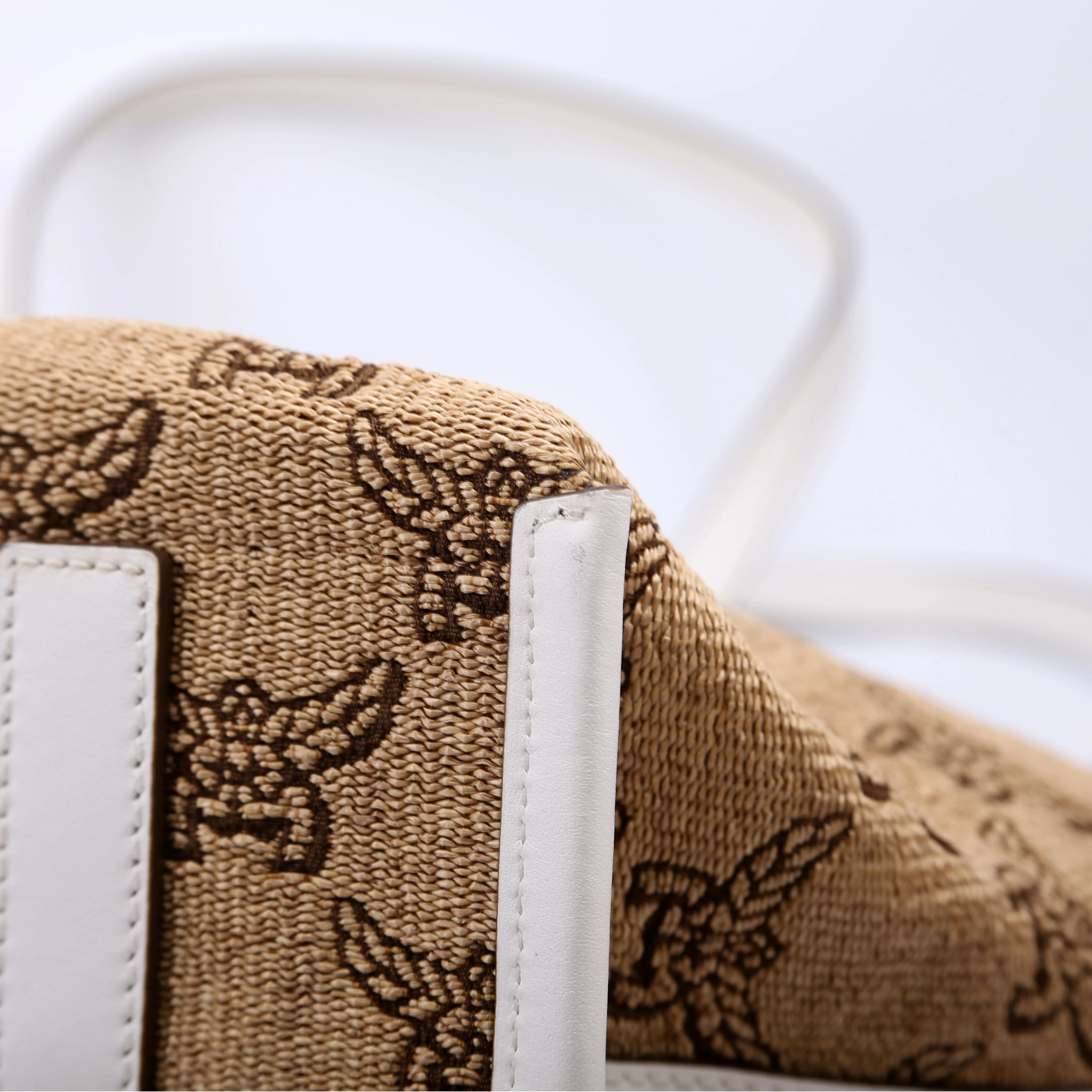 Lauretos Himmel Raffia Shopper Tan/White - Image 6