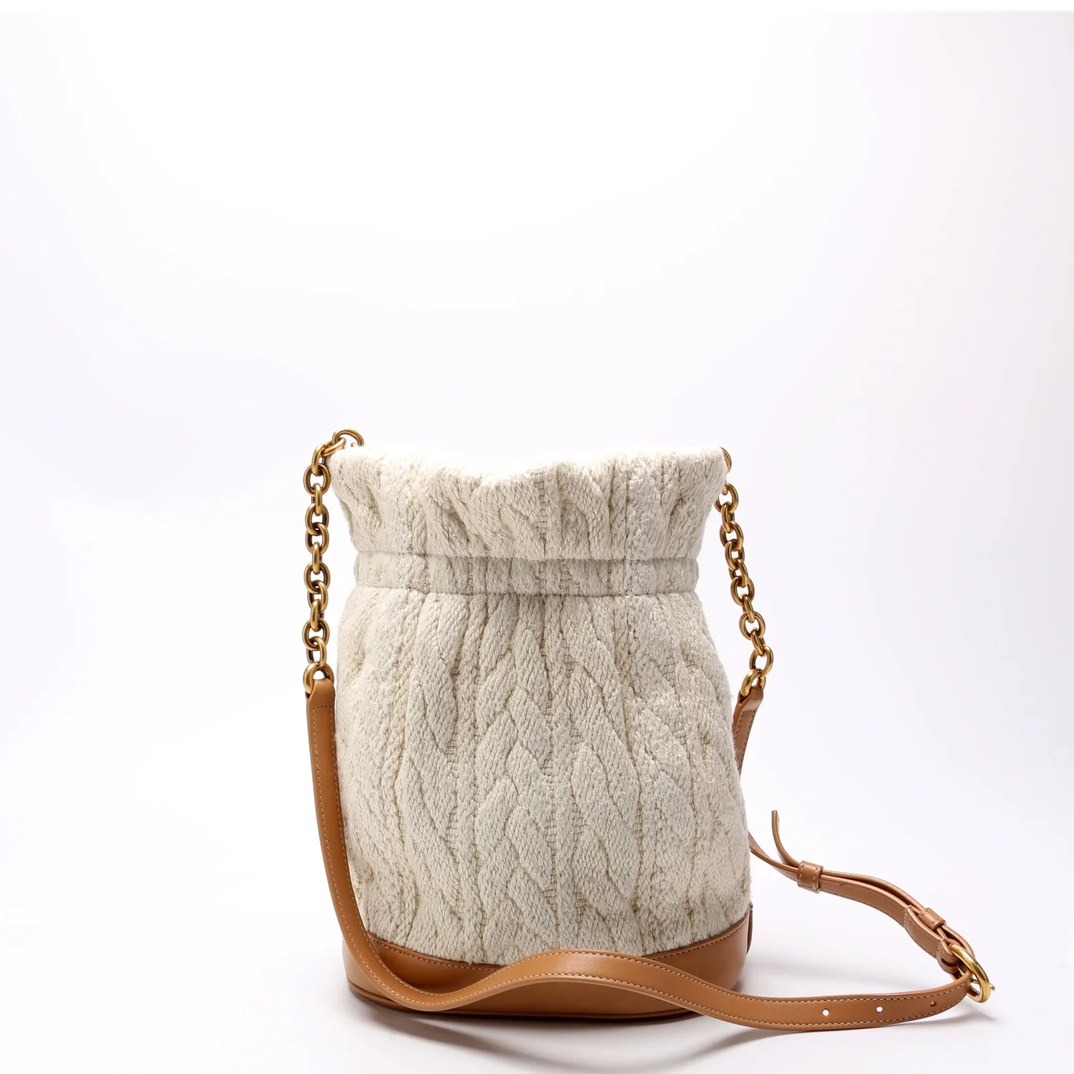 Le Maillon Bucket Knit/Calfskin Beige - Image 2