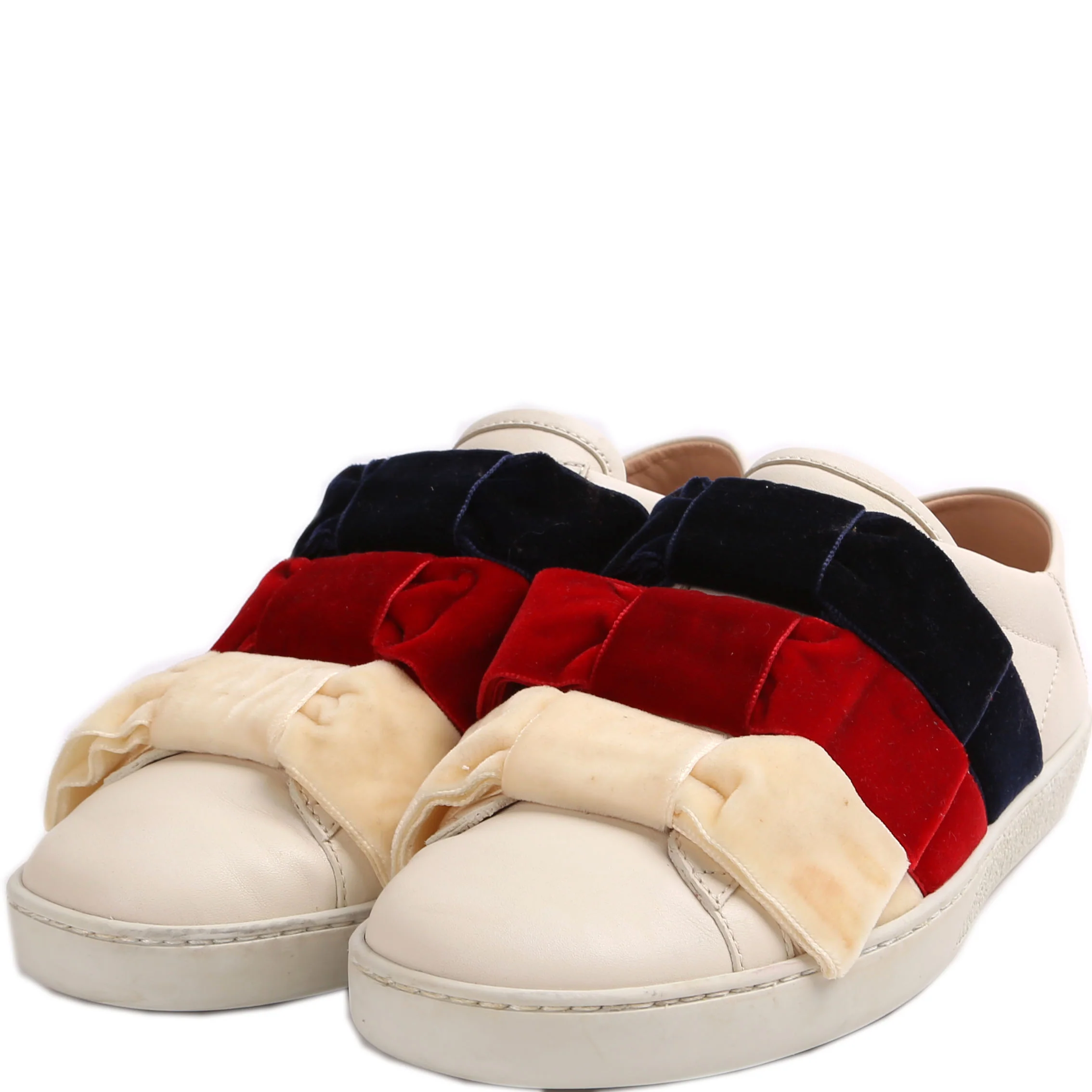 Leather Ace Low Ribbon Sneakers Sz 37