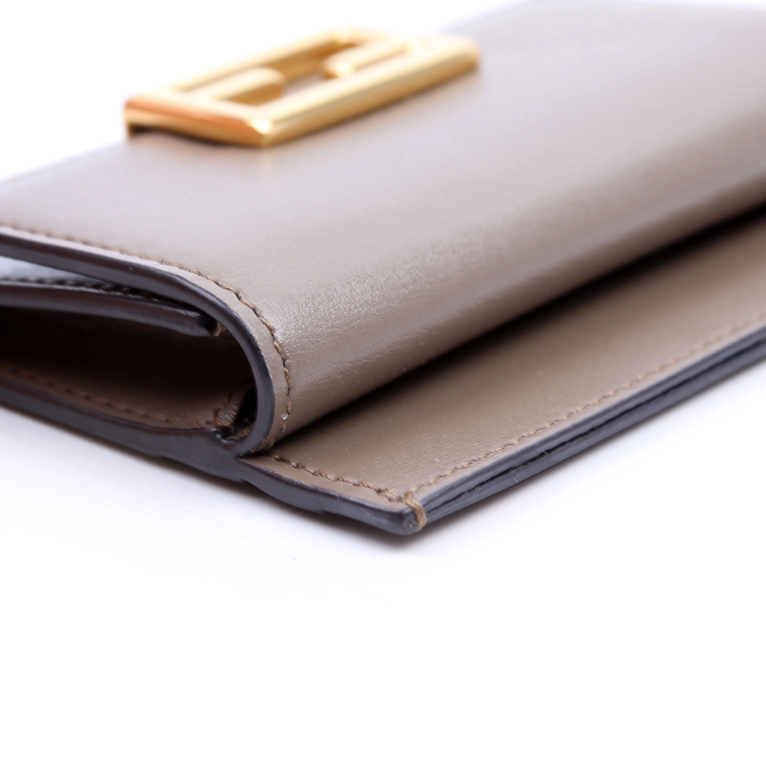 Leather Baguette Card Holder Taupe - Image 8