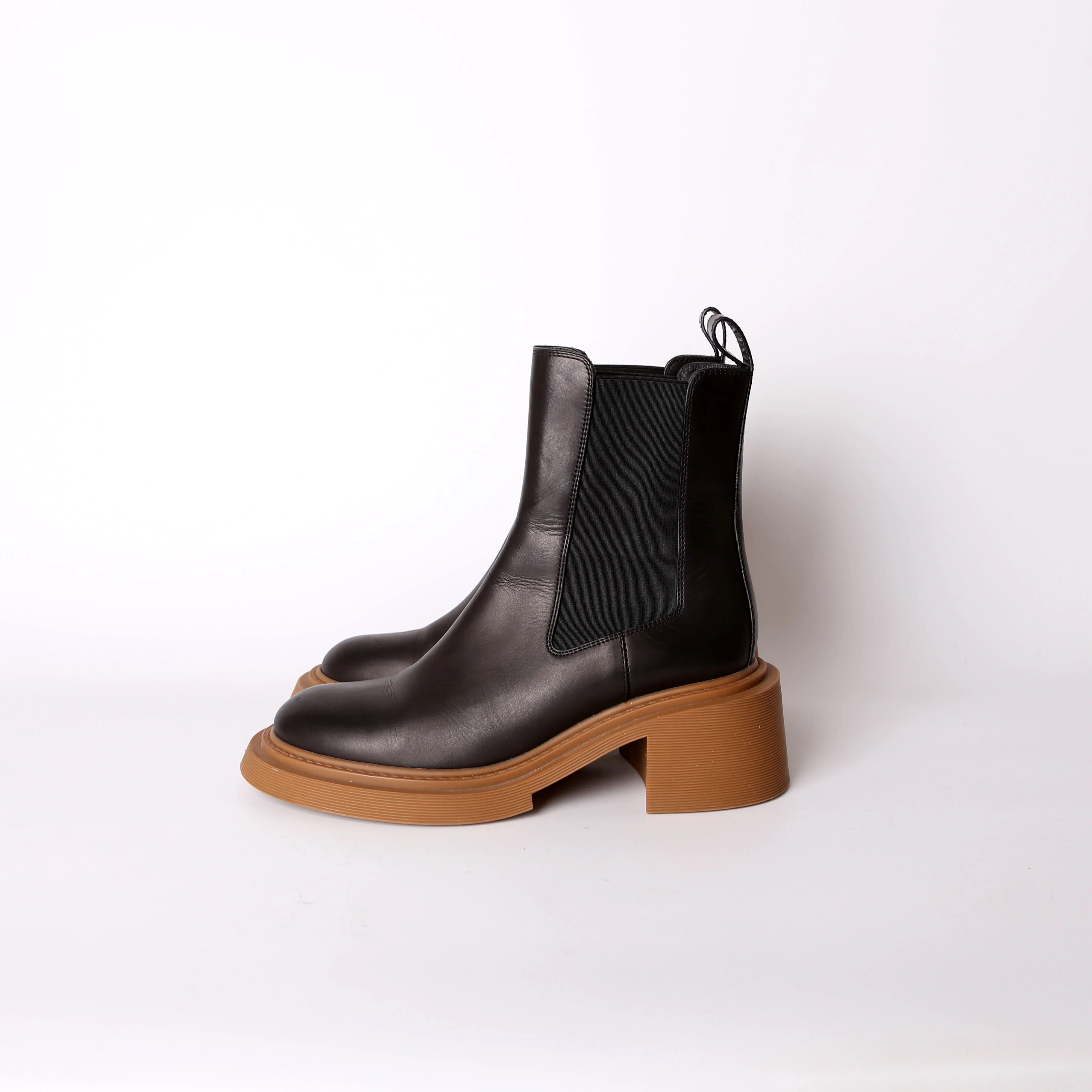 Leather Chelsea Boots Size 38 Black - Image 3