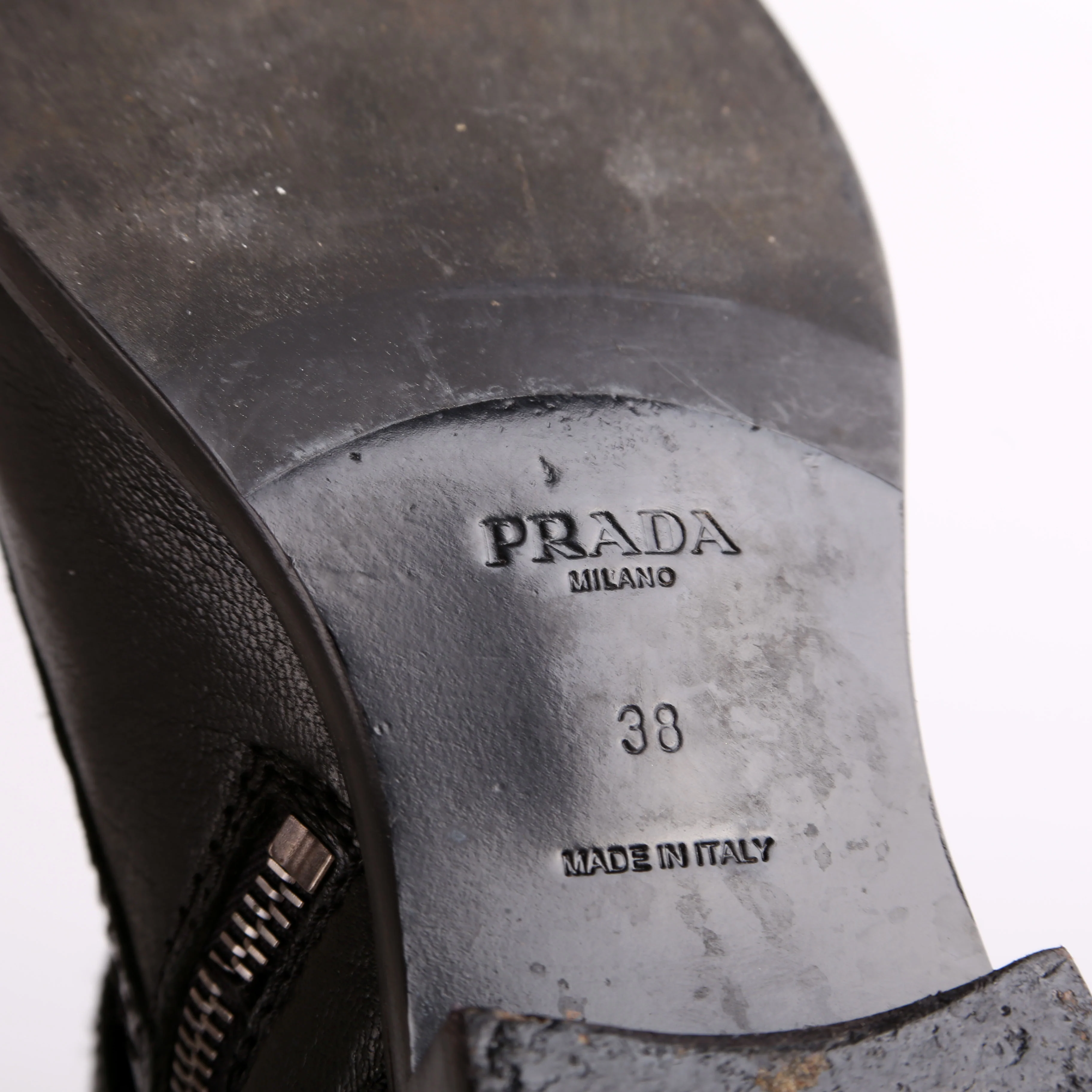 Leather Combat Boots Size 39 - Image 7