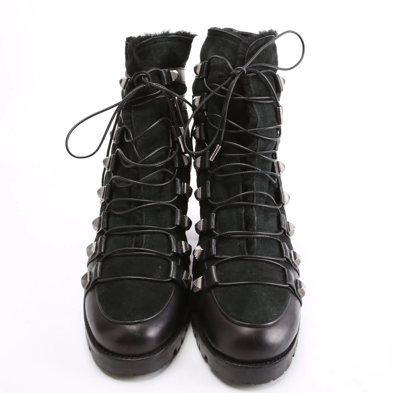 Leather Combat Boots Size 39 - Image 2