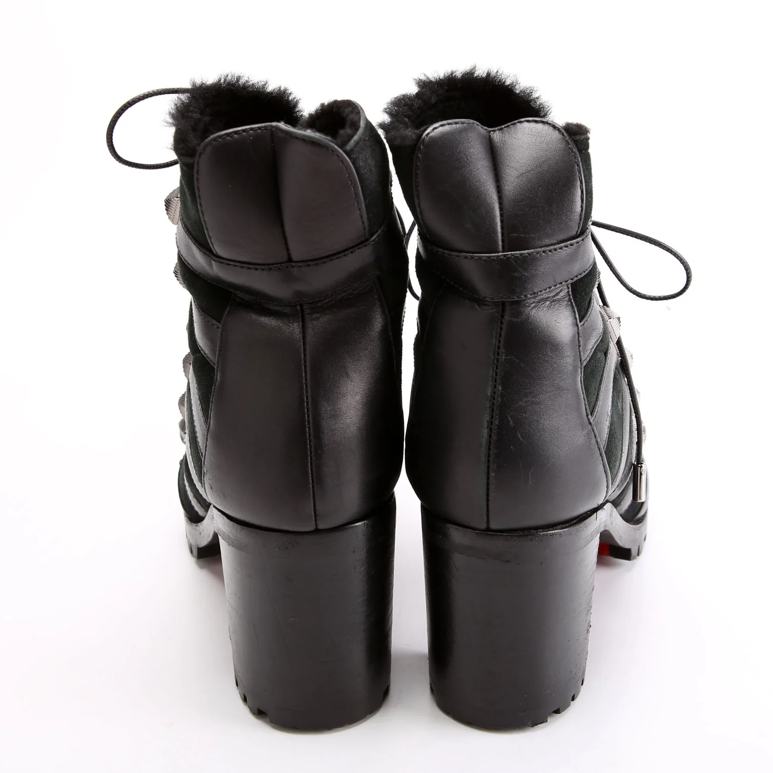 Leather Combat Boots Size 39 - Image 4