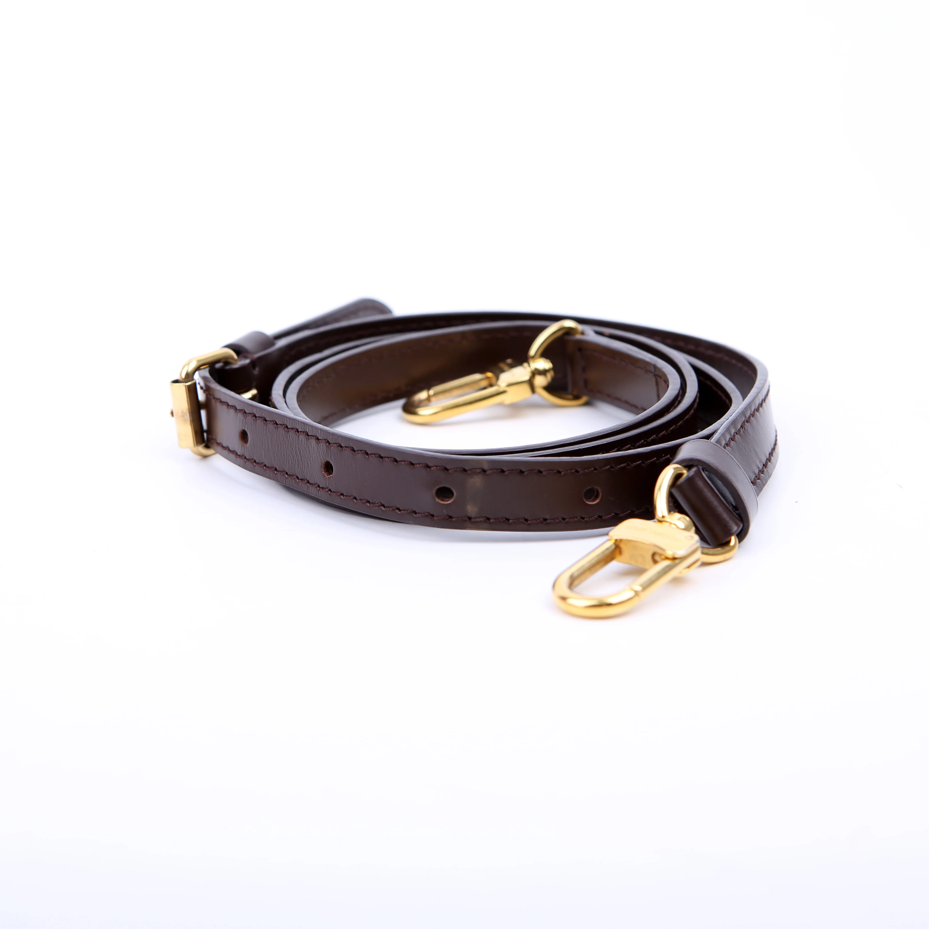 Leather Crossbody Damier Ebene Strap - Image 4