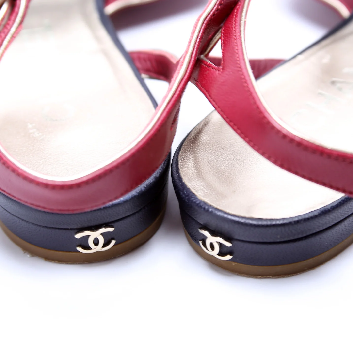 Leather Flat Sandals Size 39.5 - Image 4