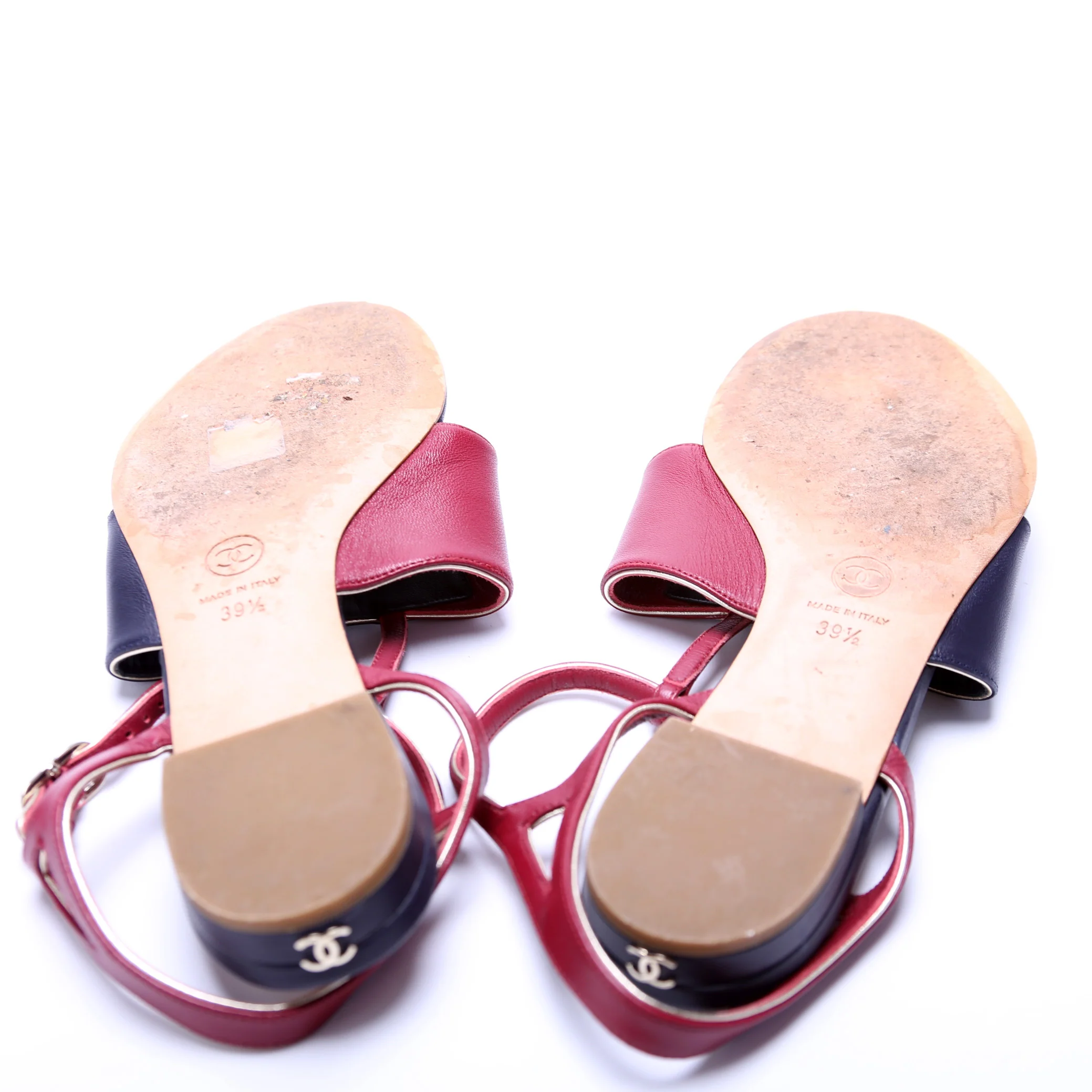 Leather Flat Sandals Size 39.5 - Image 6