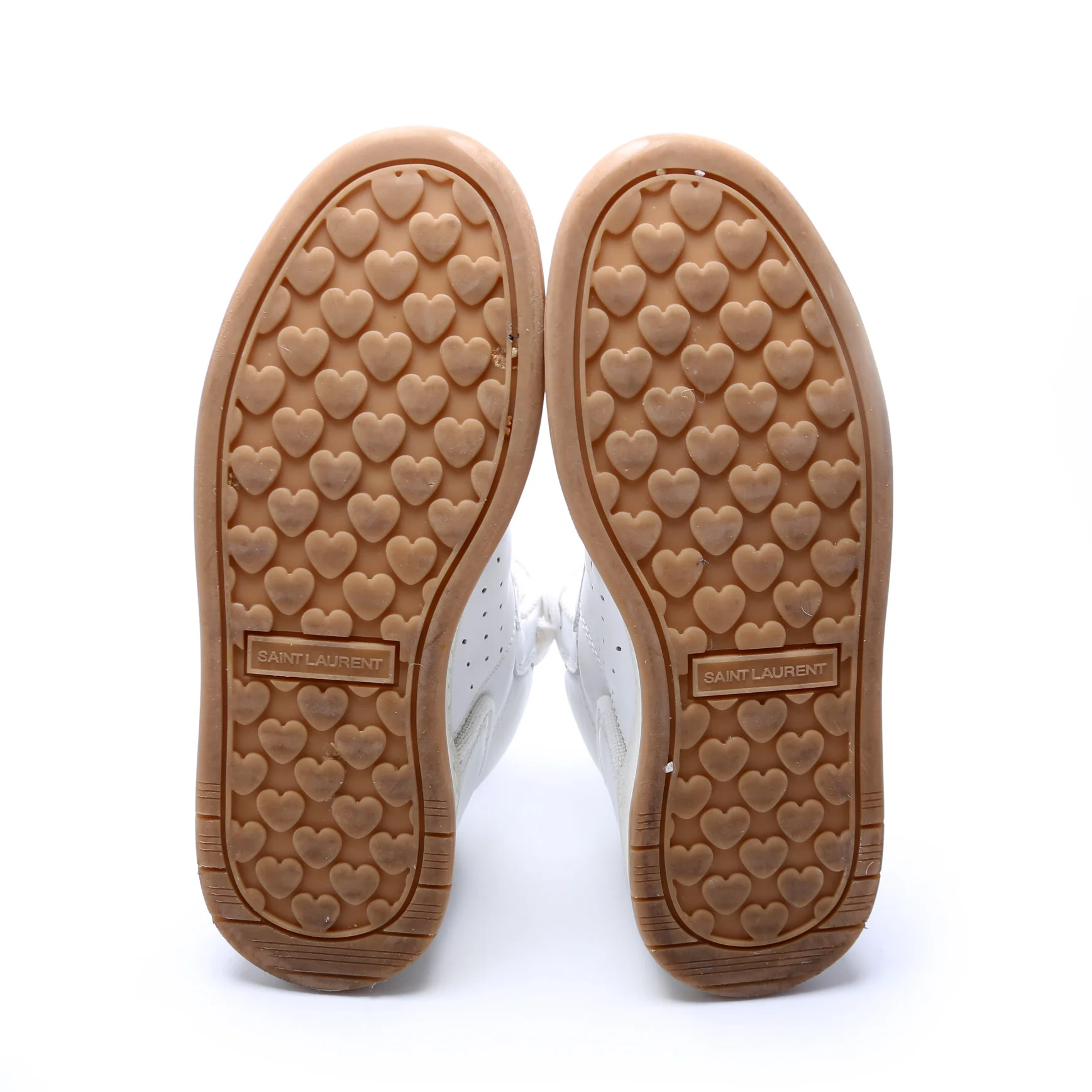 Leather High Top Sneakers Size 38.5 - Image 6