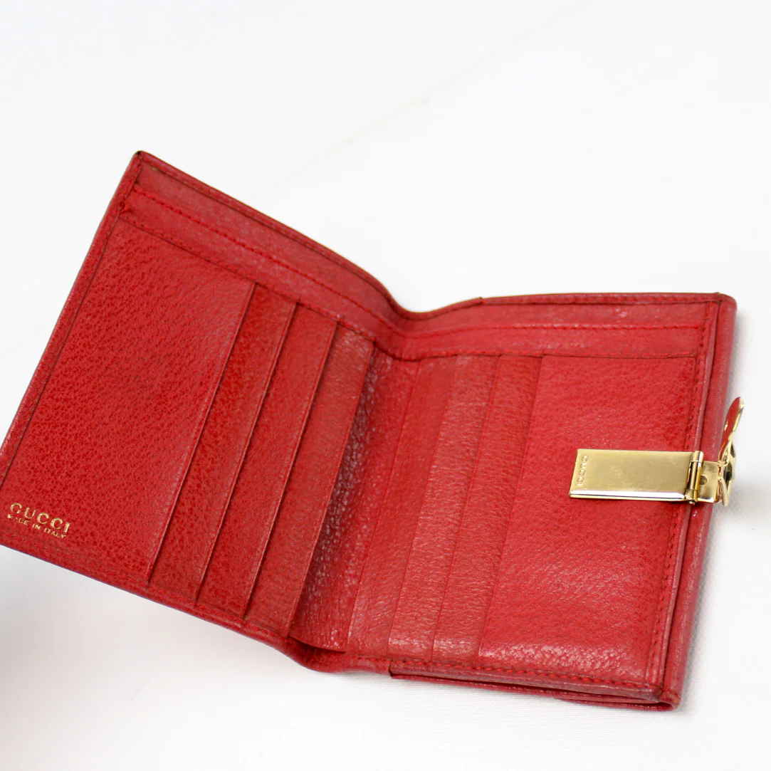 Leather Horsebit Compact Wallet - Image 5