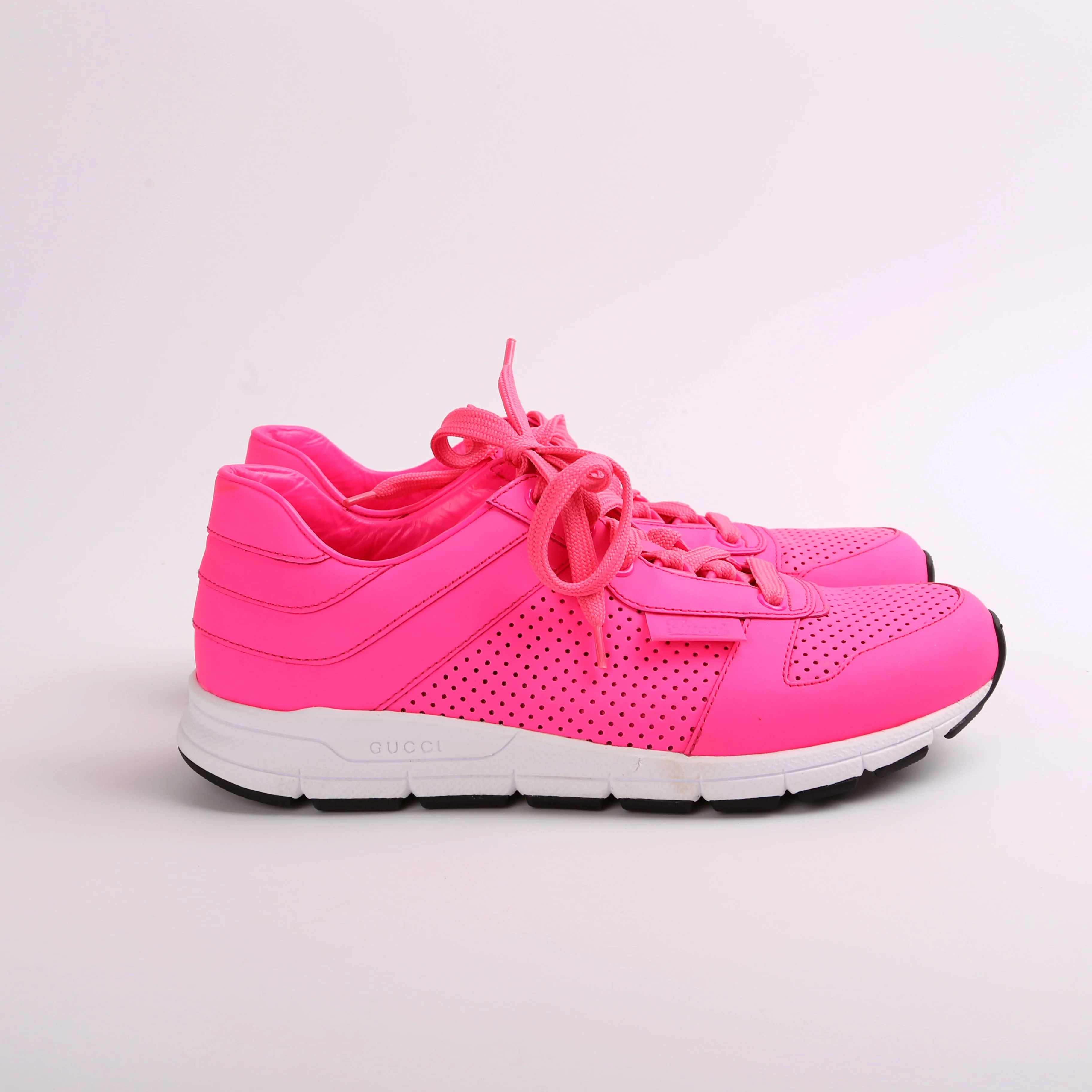 Leather Lasercut Sneakers Size 38 - Image 5