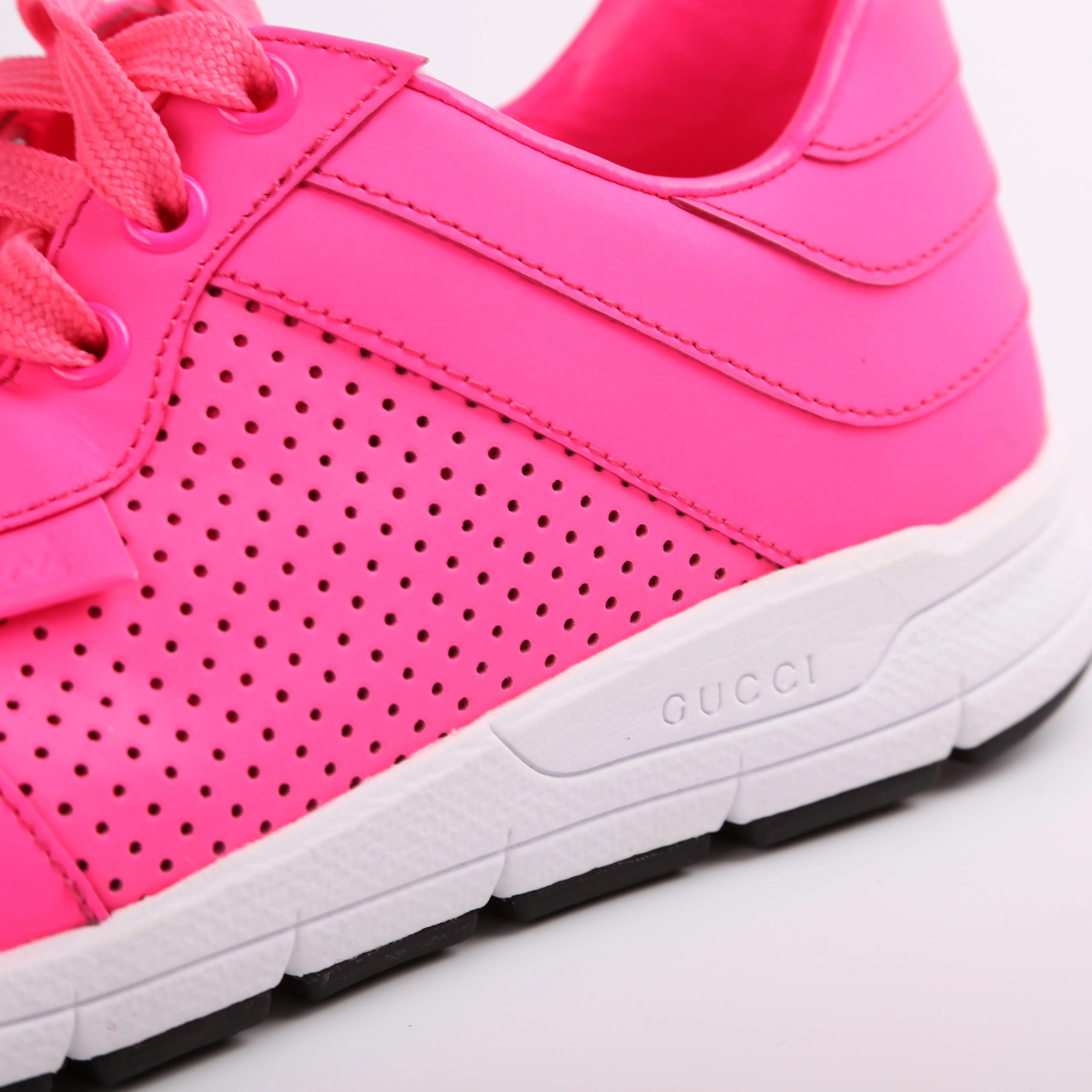 Leather Lasercut Sneakers Size 38 - Image 7