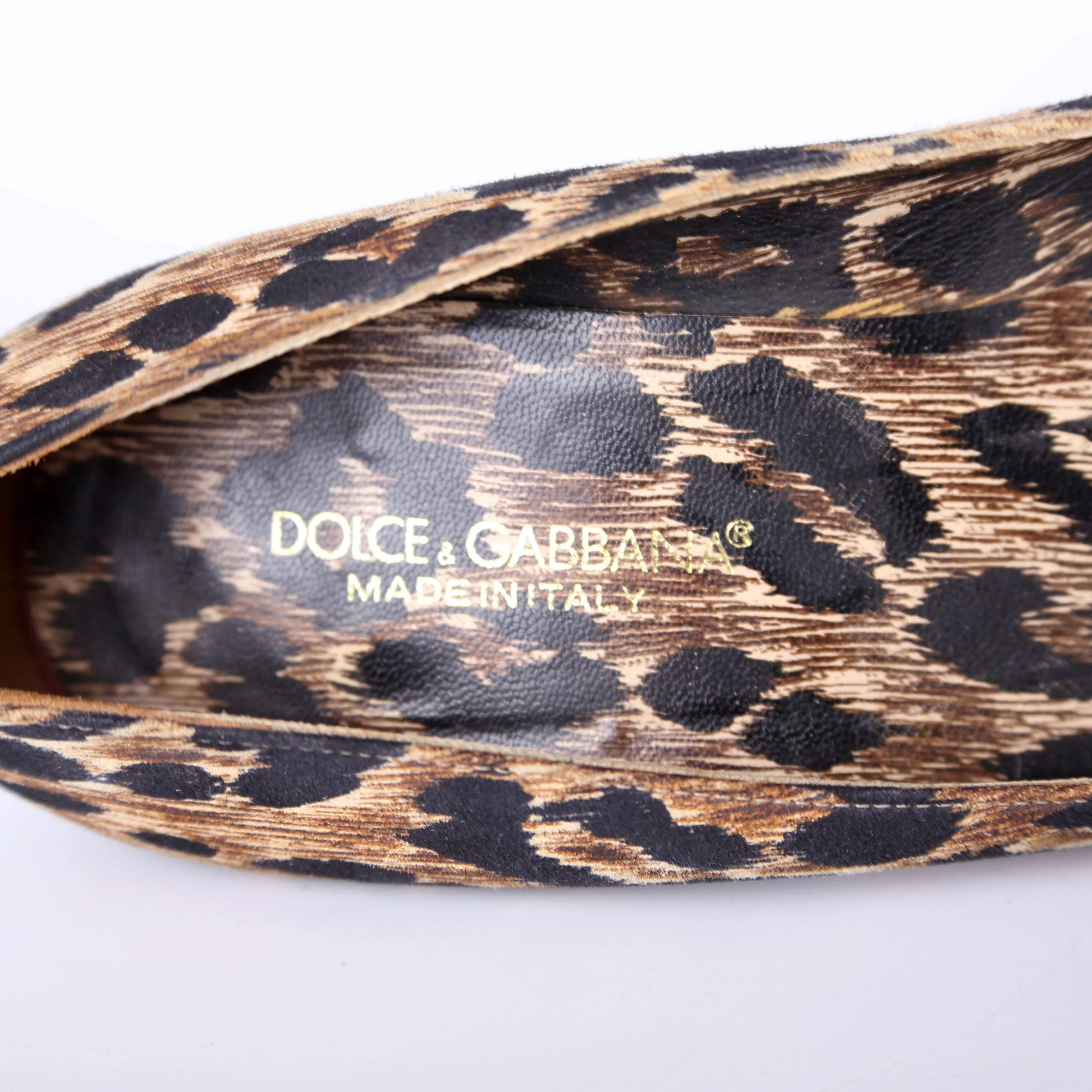 Leather Leopard Pointed Toe Heels Size 39 - Image 6