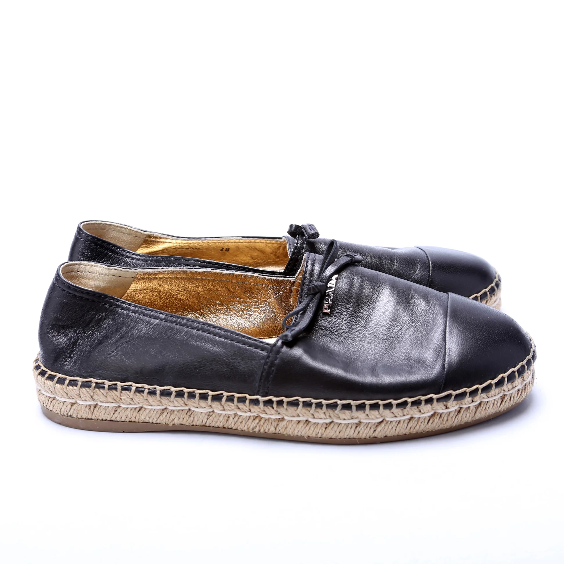 Leather Logo Espadrilles Size 38 - Image 3
