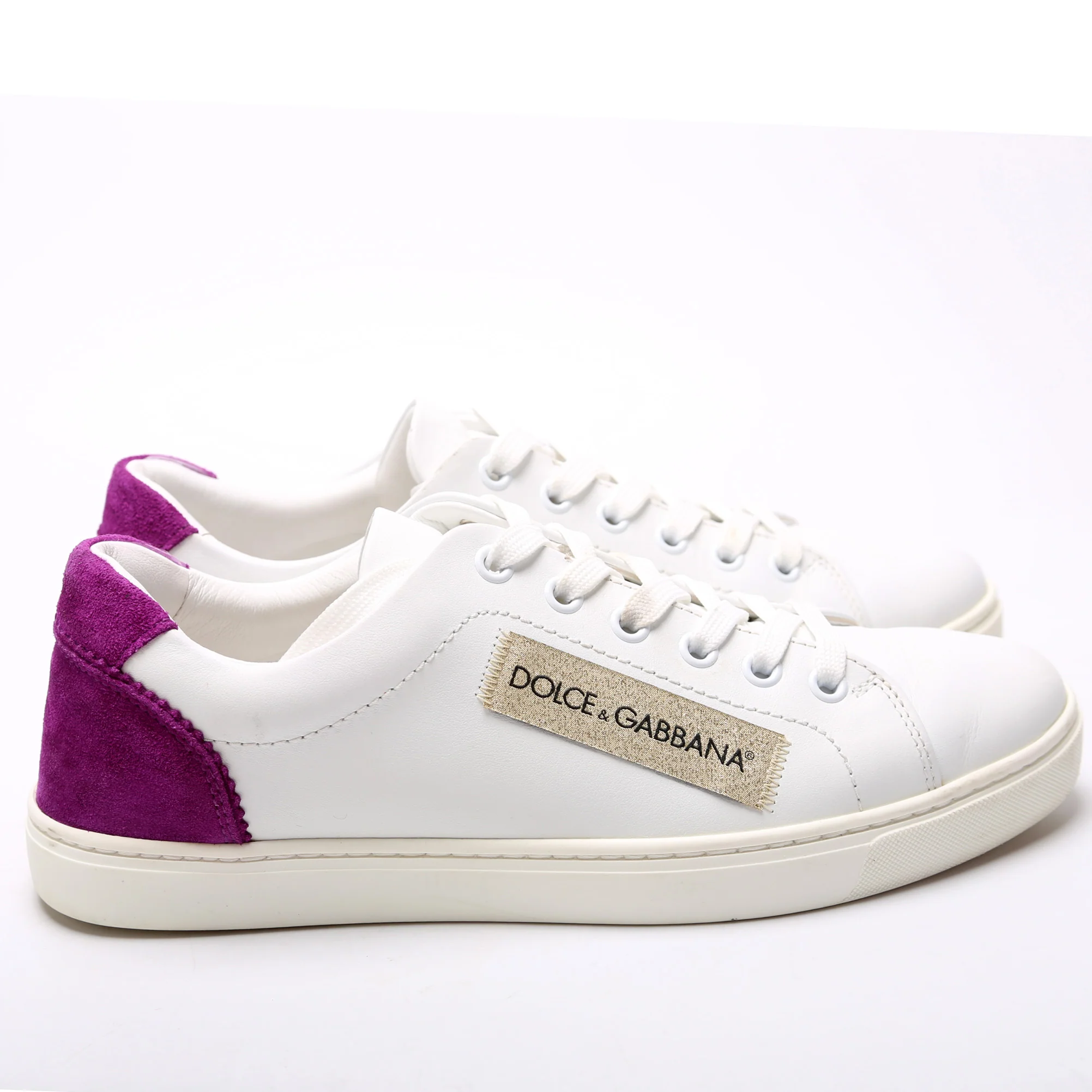 Leather Low Top Sneakers Size 37.5 - Image 3