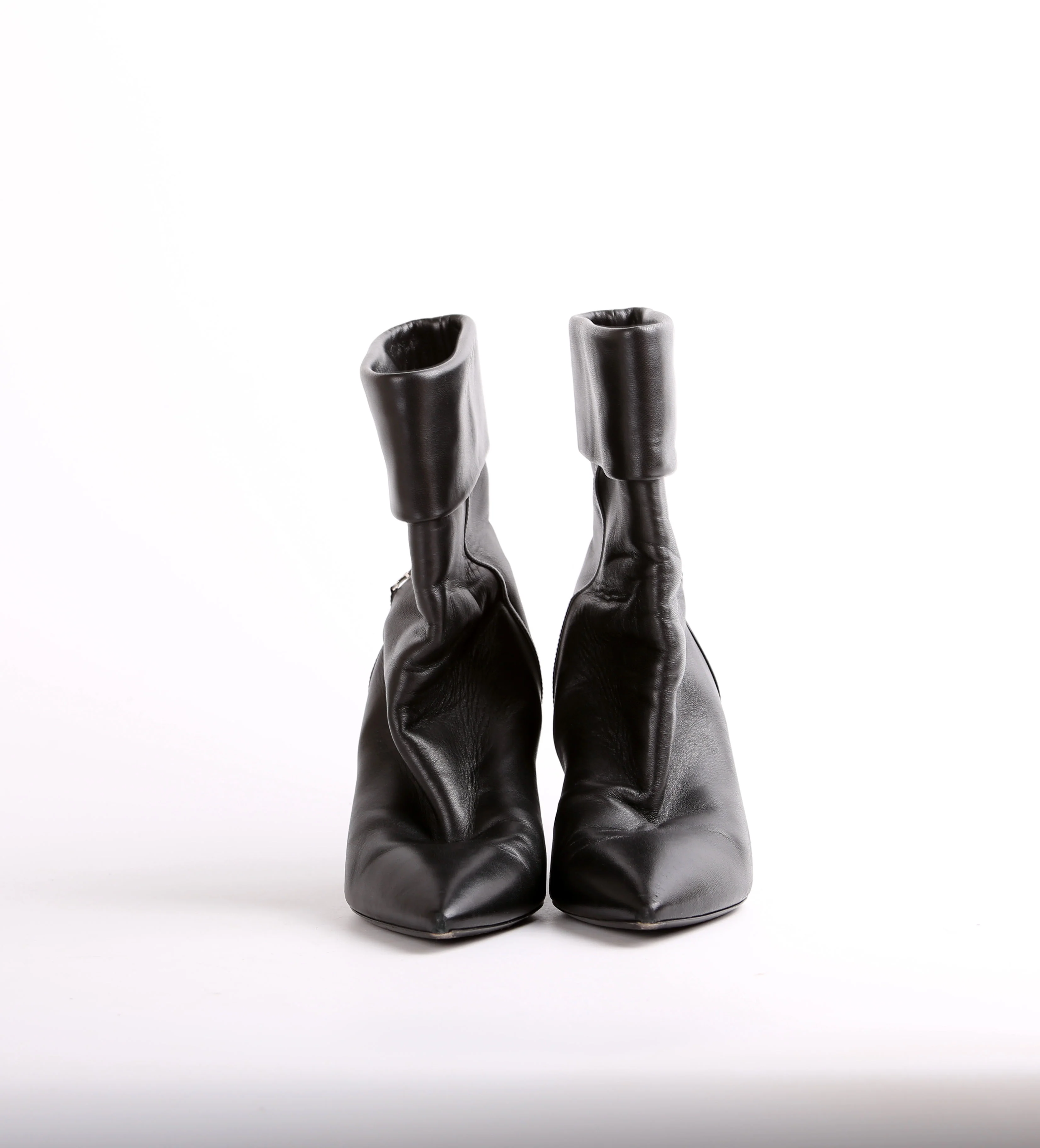 Leather Niki 95MM Booties Size 40 - Image 2