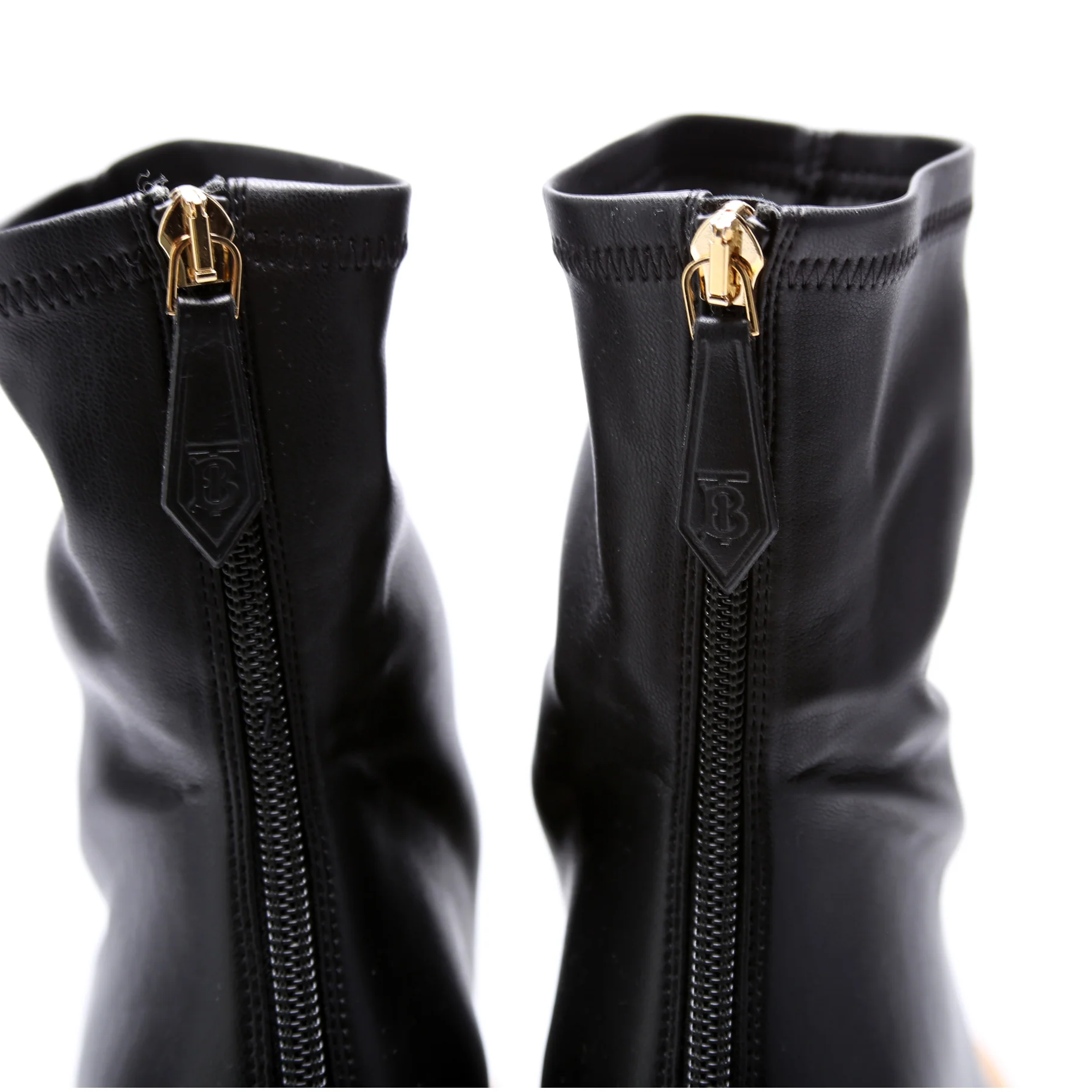 Leather Platform Booties Size 38 - Image 5