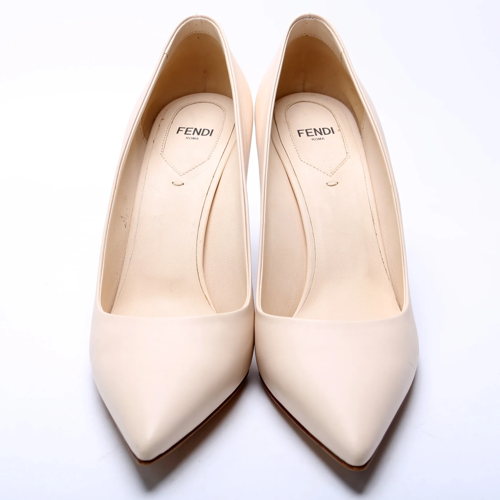 Leather Pointed Toe Pumps Size 39.5 - Image 2