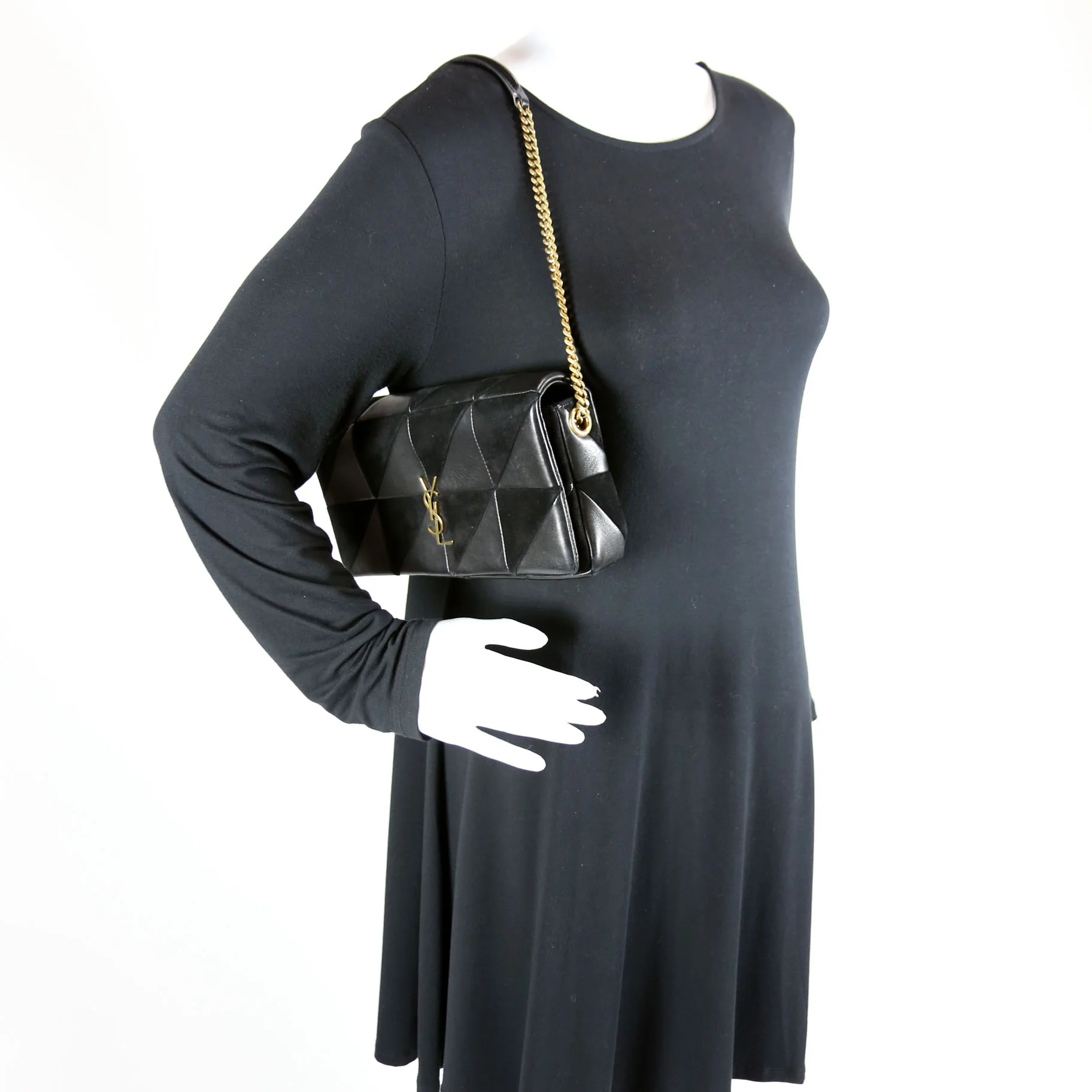 Leather/Suede Patchwork Jamie 99 Medium 602026 Black - Image 14