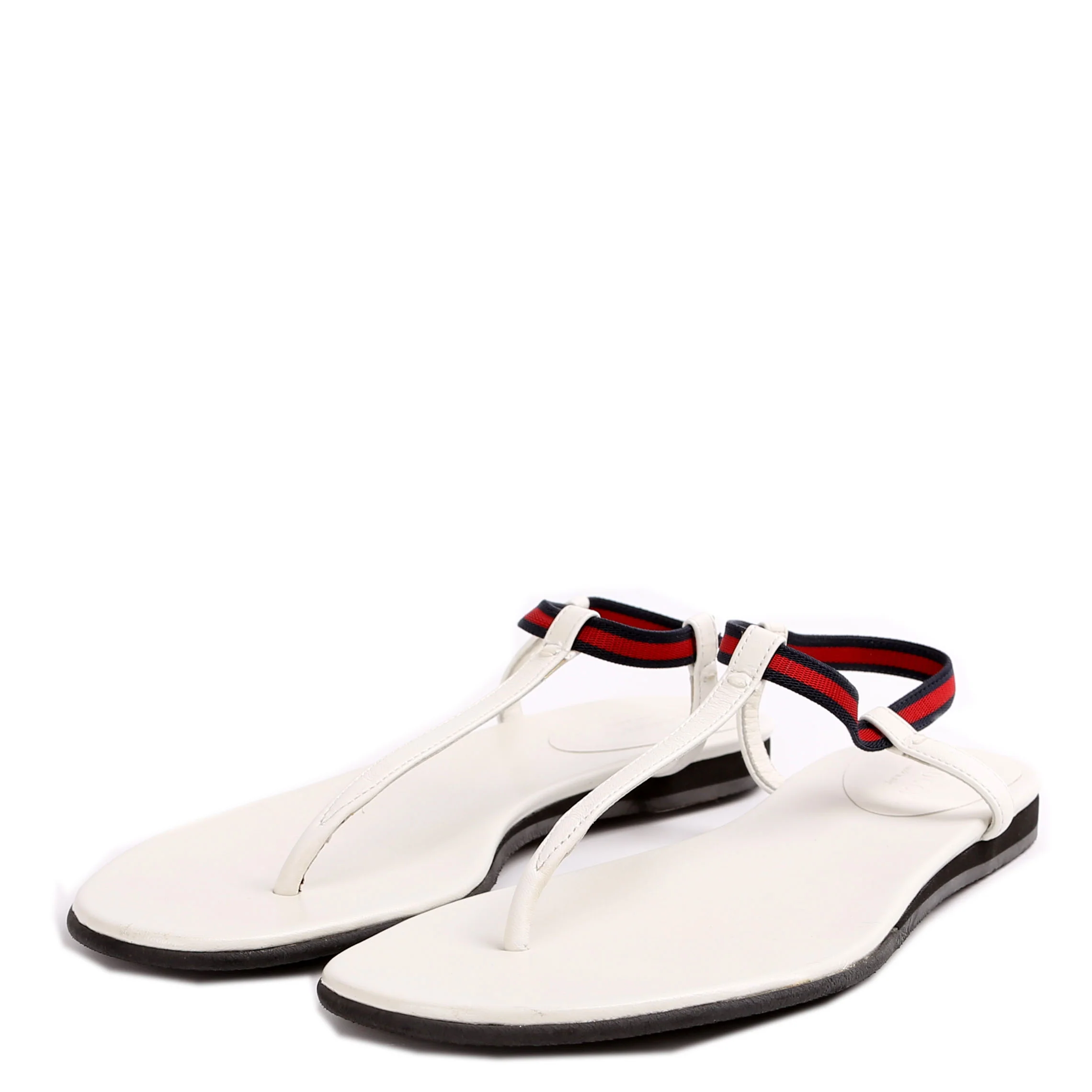 Leather T Strap Sandals Size 37