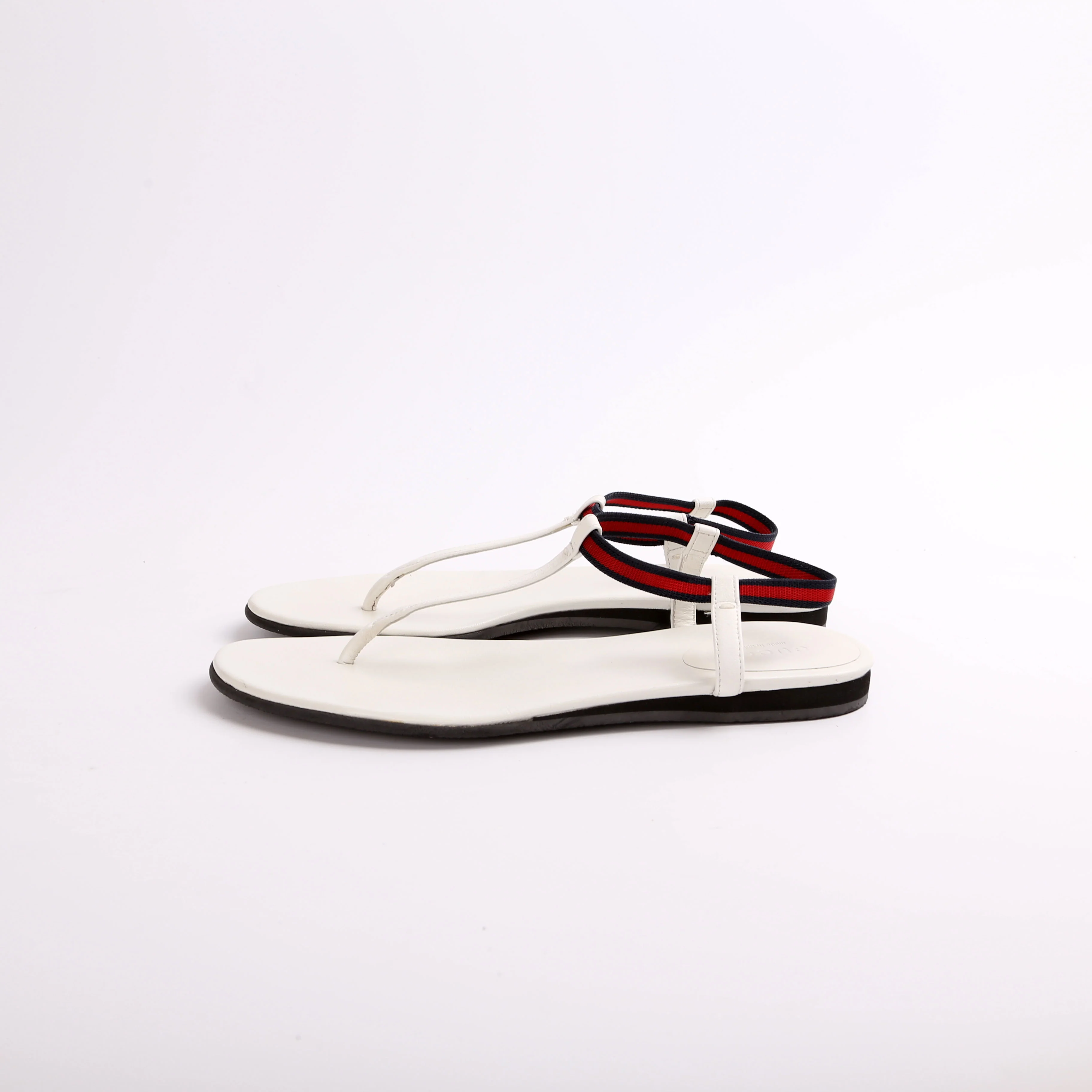 Leather T Strap Sandals Size 37 - Image 4