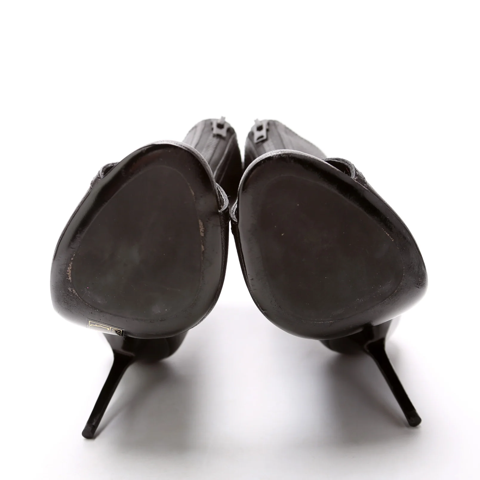 Leather Zip Up Booties Size 39 - Image 5