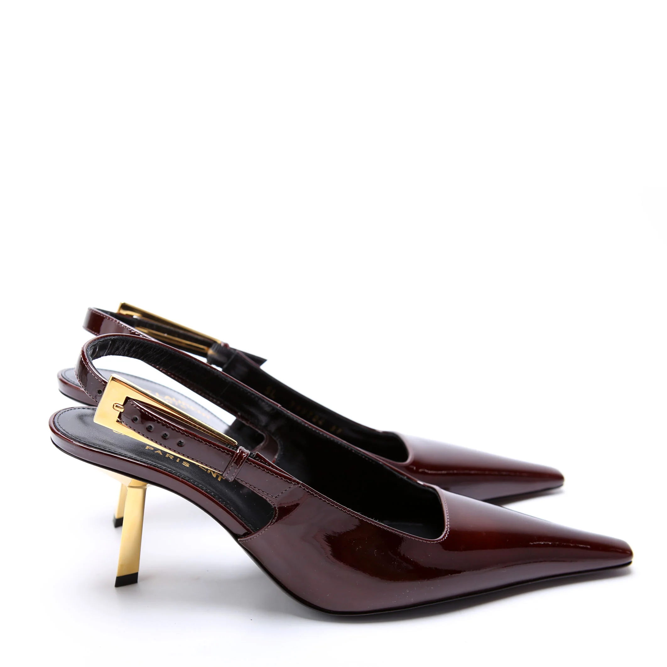 Lee 75 Slingback Pumps Size 37 Burgundy - Image 3