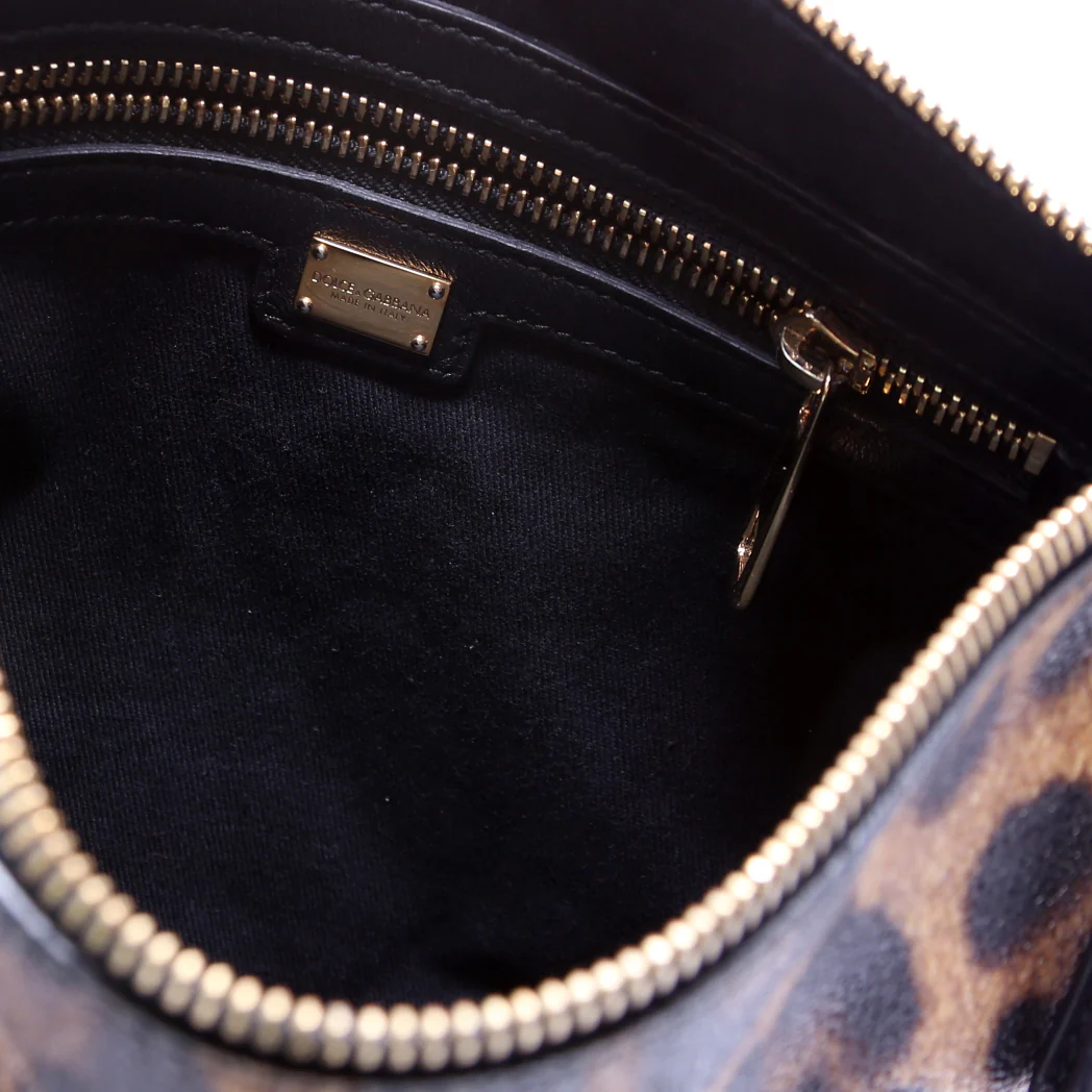 Leopard Coated Canvas Flat Crossbody Bag - Image 7