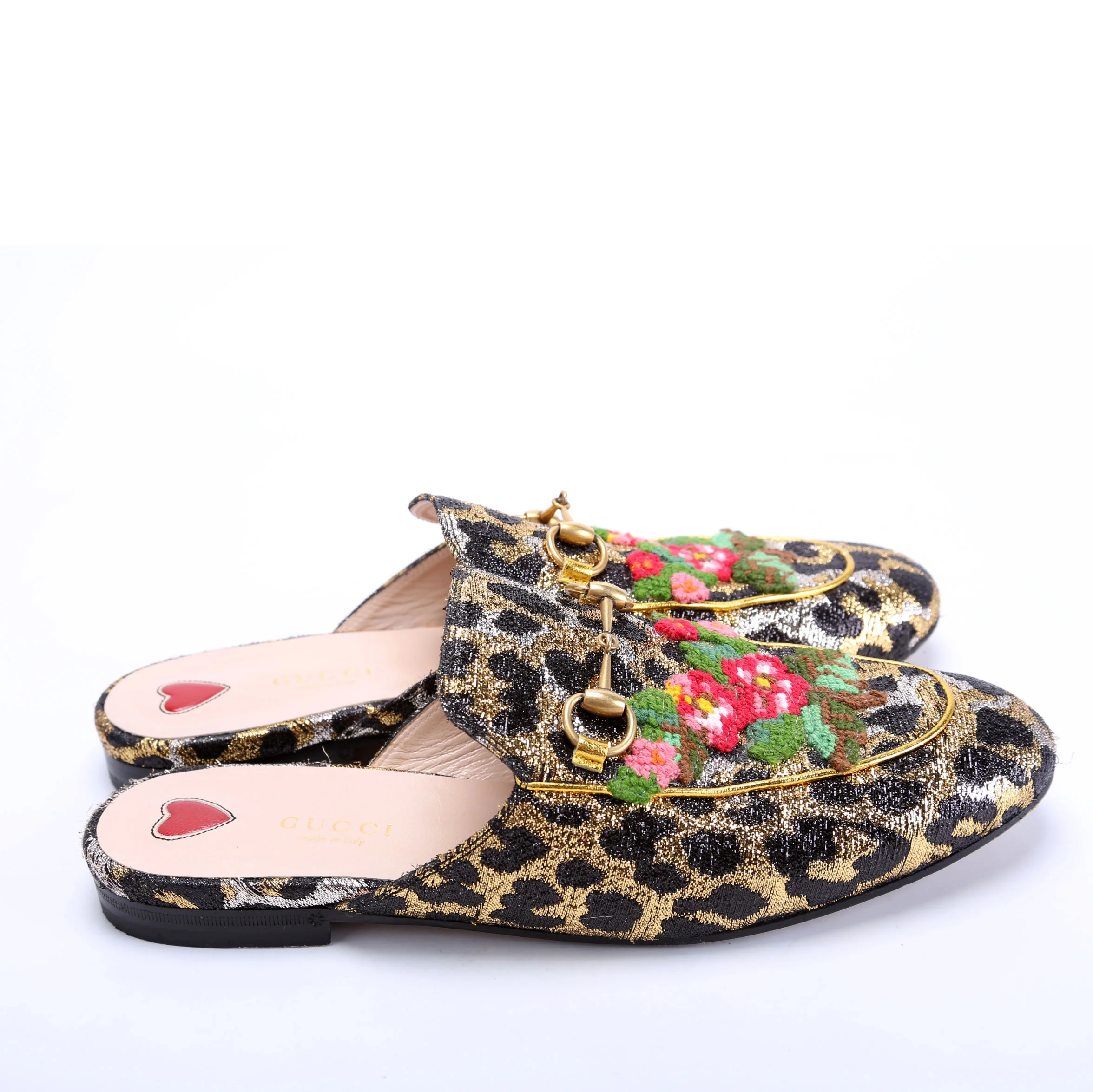 Leopard Embroidered Princetown Mules Size 38.5 - Image 3