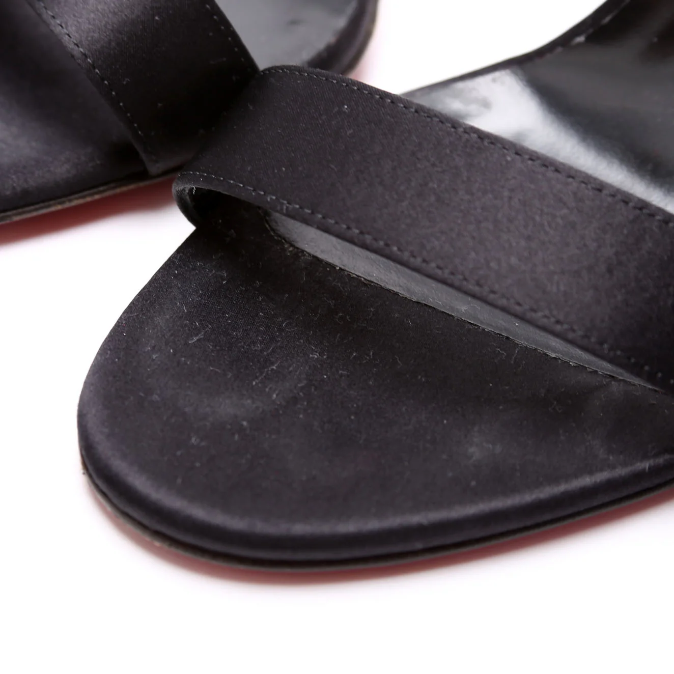 Lipstrass Queen 100MM Satin Sandals Size 38 - Image 5