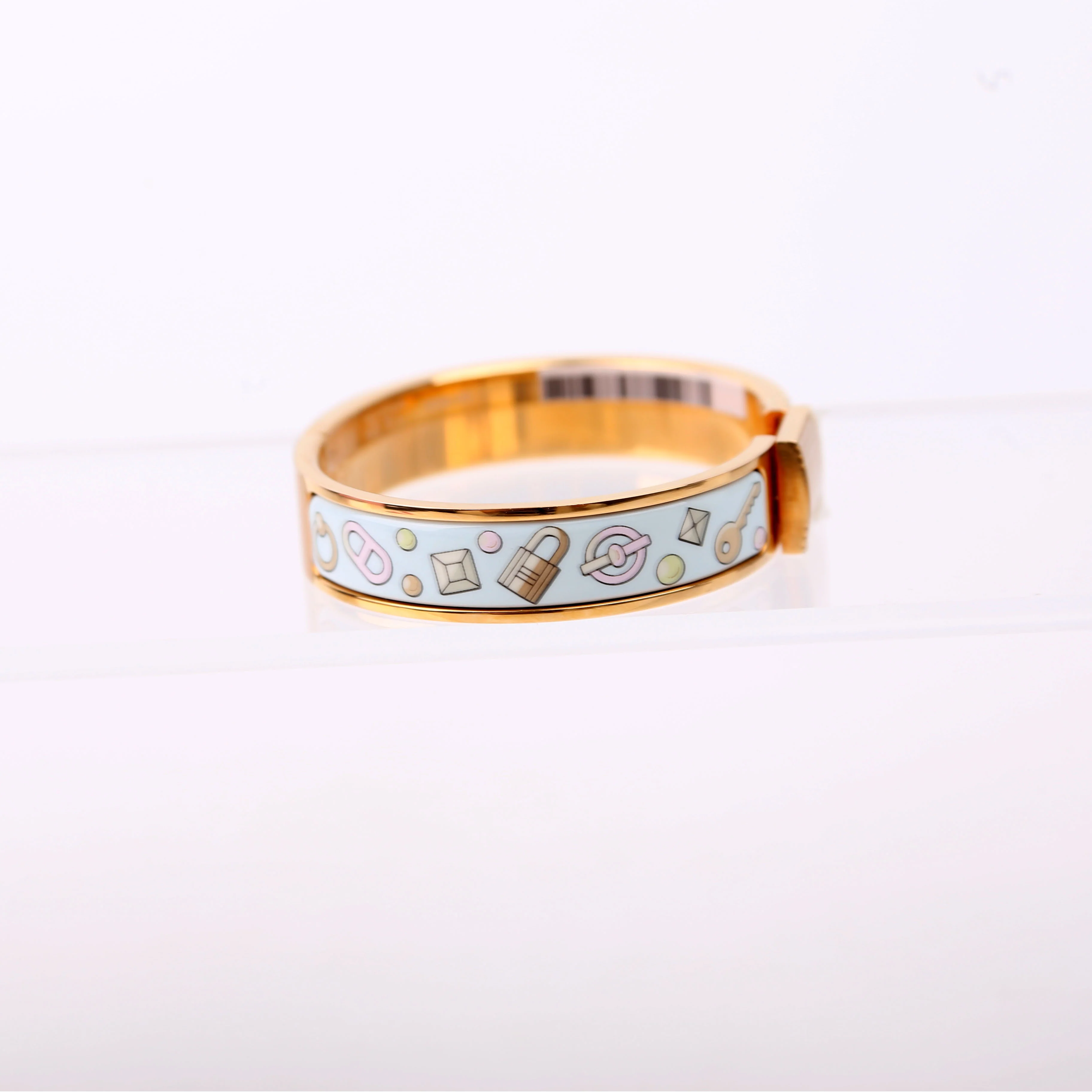 Locky Me Clic Narrow PM Bracelet Gold/Blue - Image 2
