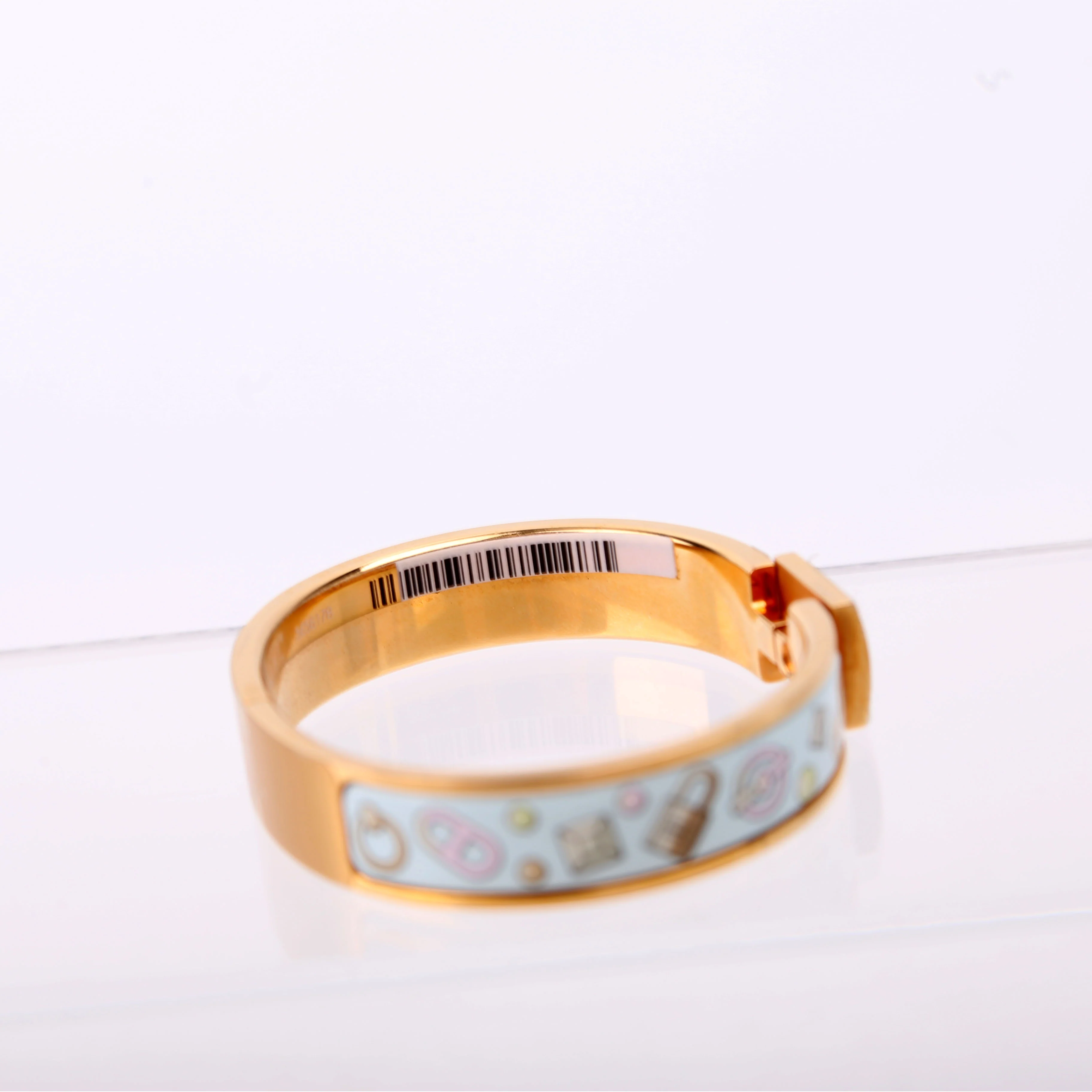 Locky Me Clic Narrow PM Bracelet Gold/Blue - Image 6
