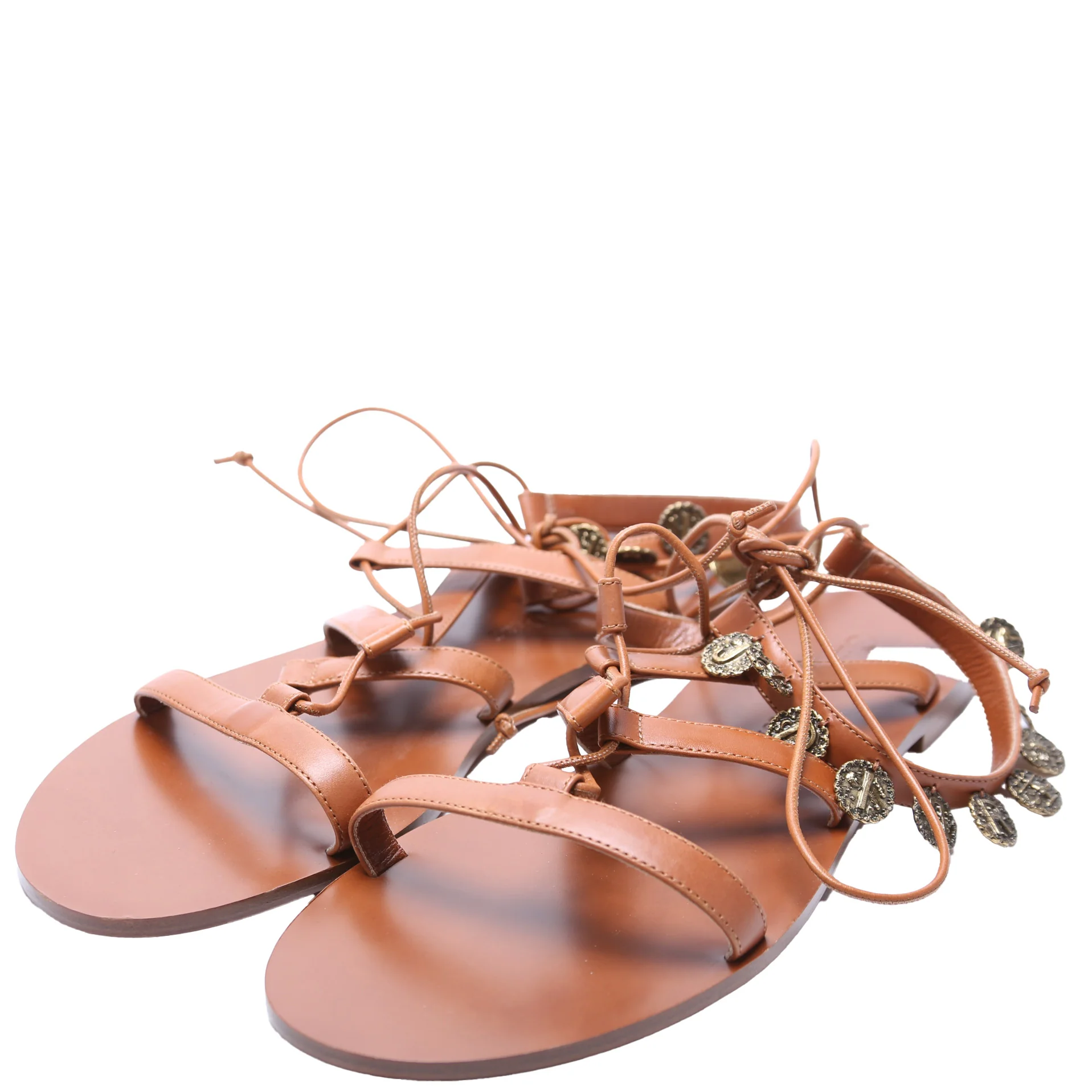 Logo Ankle Strap Sandals Size 37.5